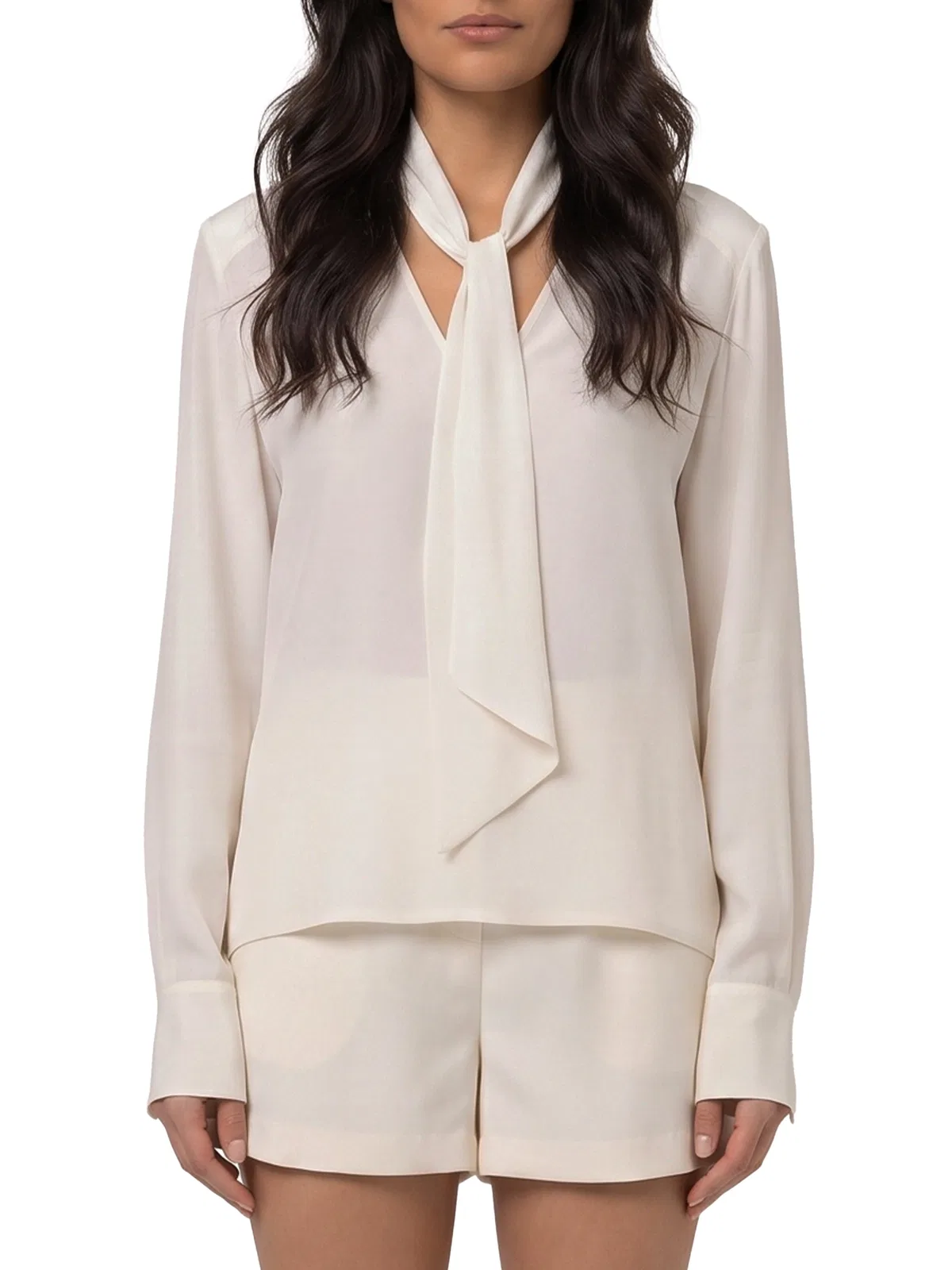 Federica tosi V-Neck Shirt With Scarf