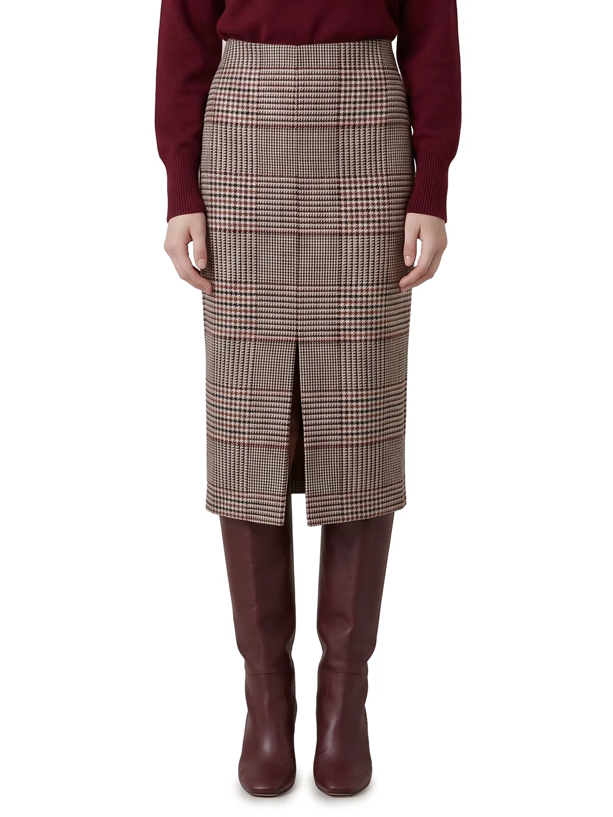 Federica tosi Glen Plaid Midi Skirt