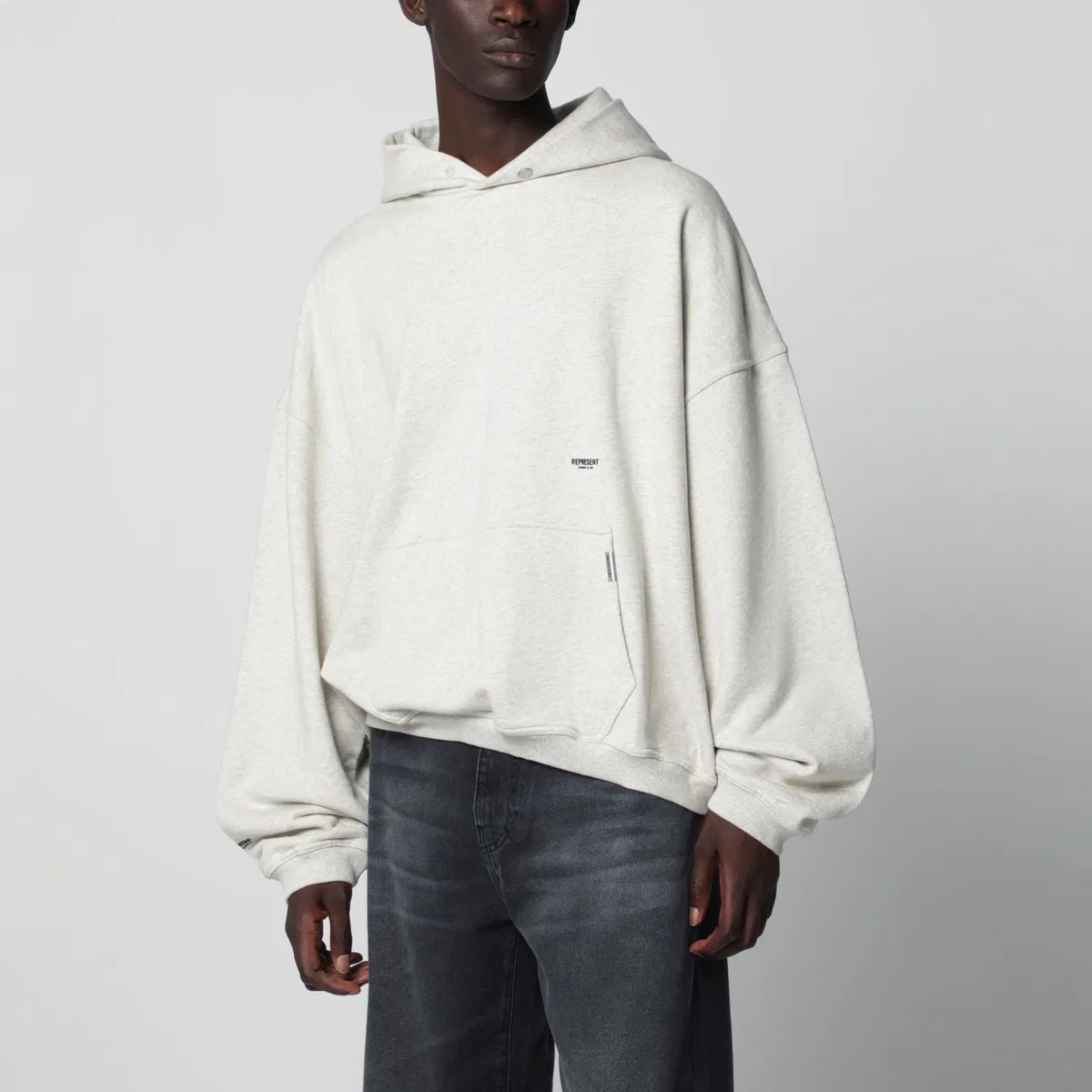 Represent Cream Micro Owners Club Cotton Hoodie
