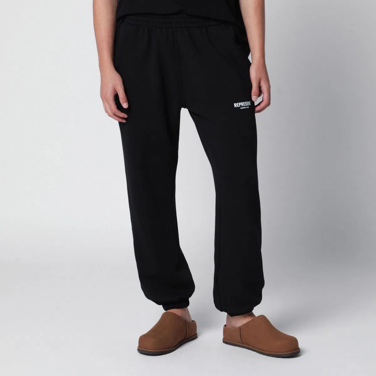 Represent Black Cotton Jogging Trousers