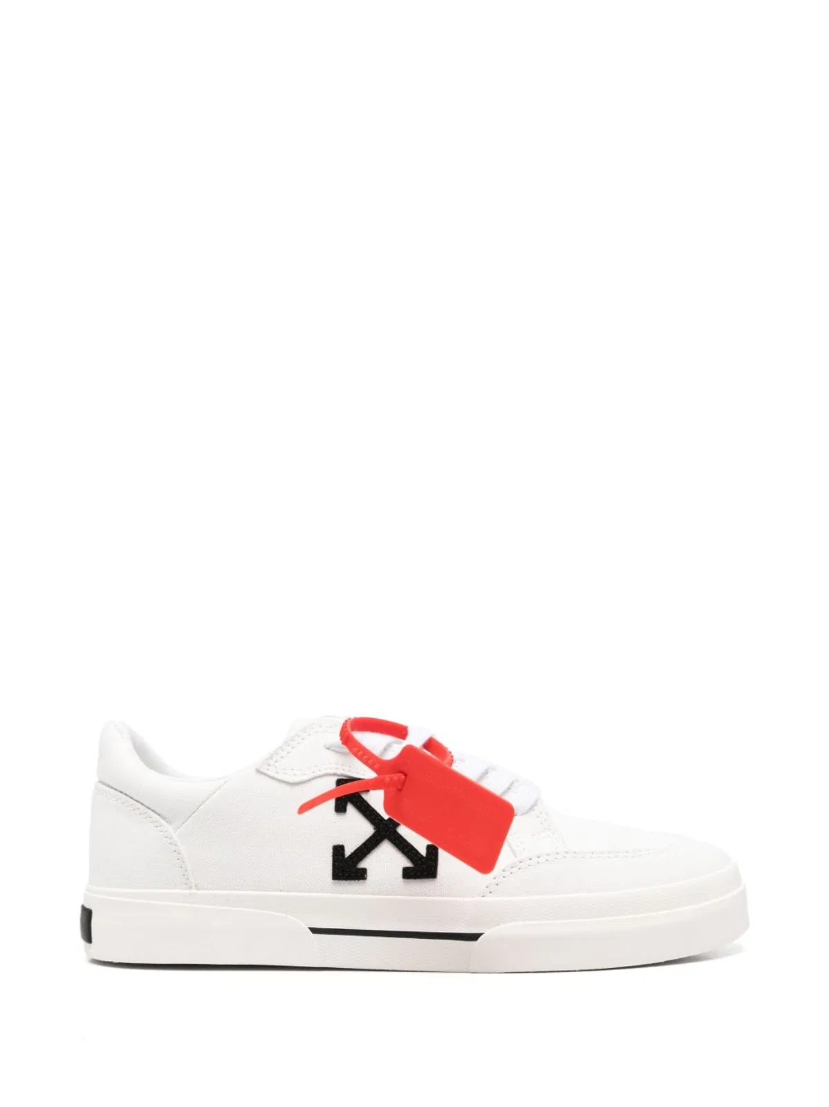 Off-White White/Black Vulcanized Low Sneakers