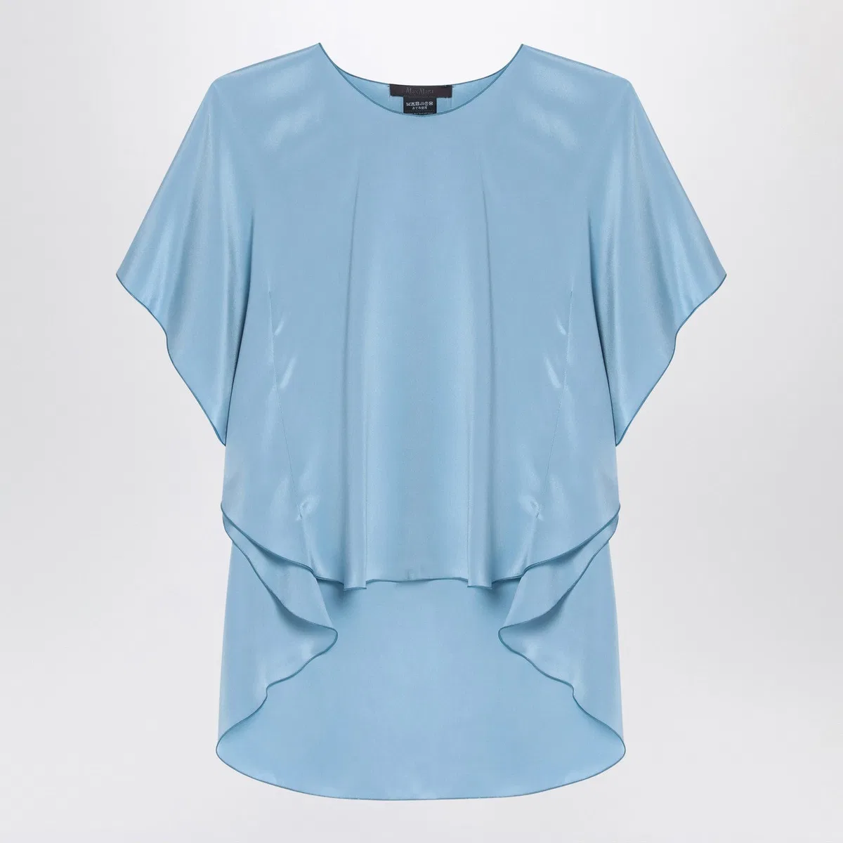 Max mara pianoforte Light Blue Flowy Silk Blouse