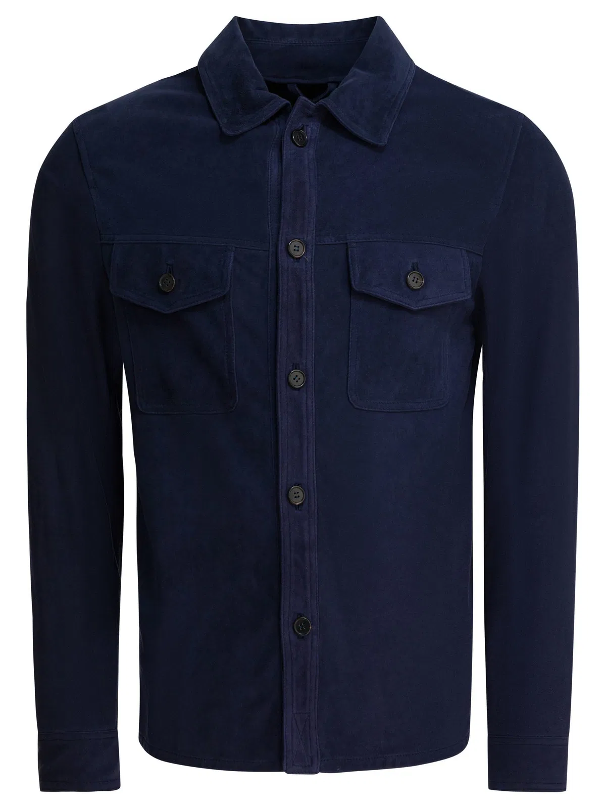 Altum Blue Suede Overshirt Jacket