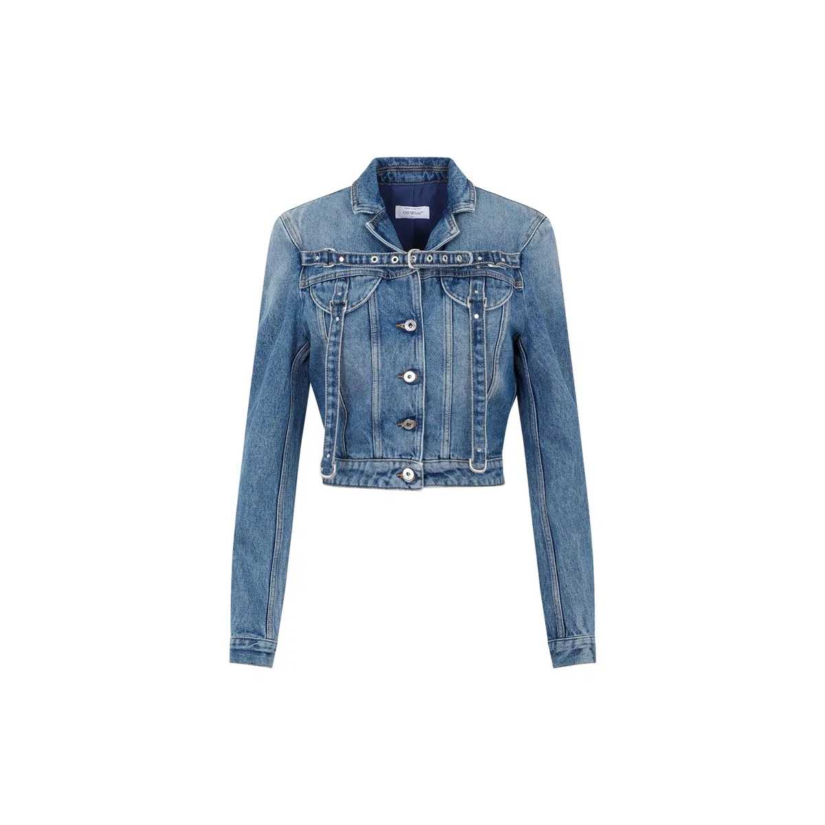 Off-White Cropped Denim Jacket