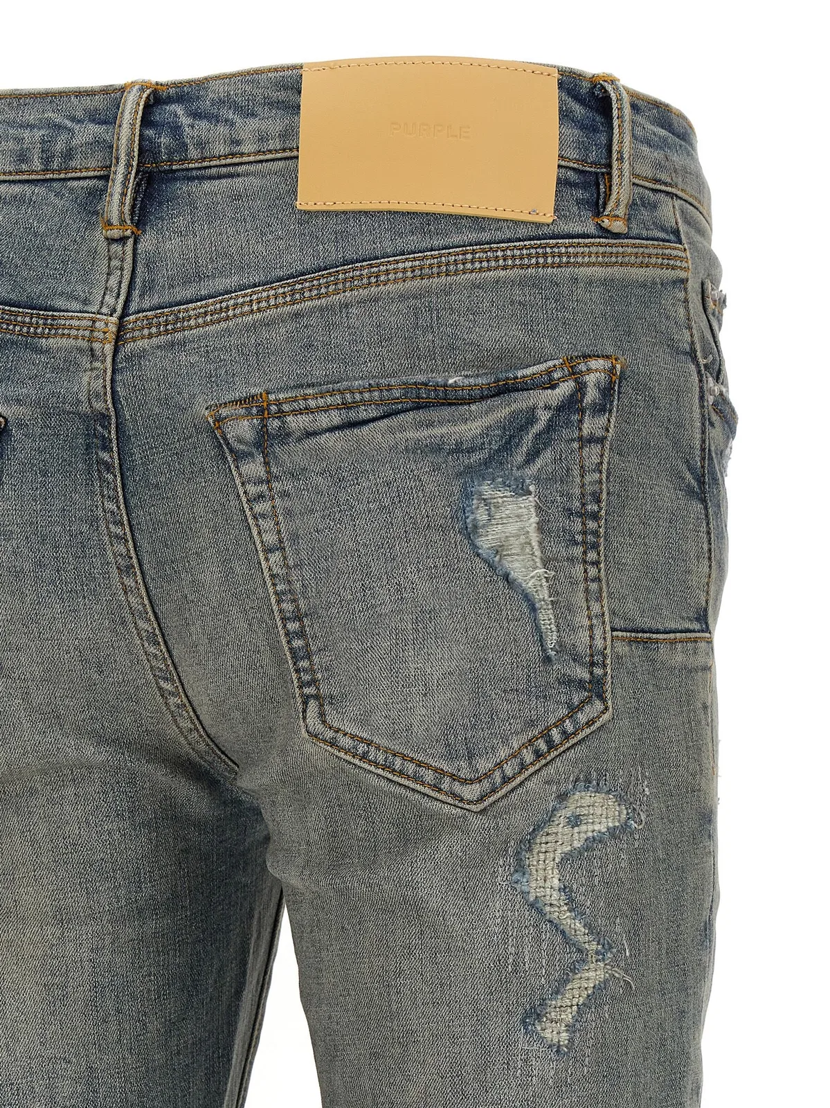 Purple 'P001 Light Blue Vintage' Jeans
