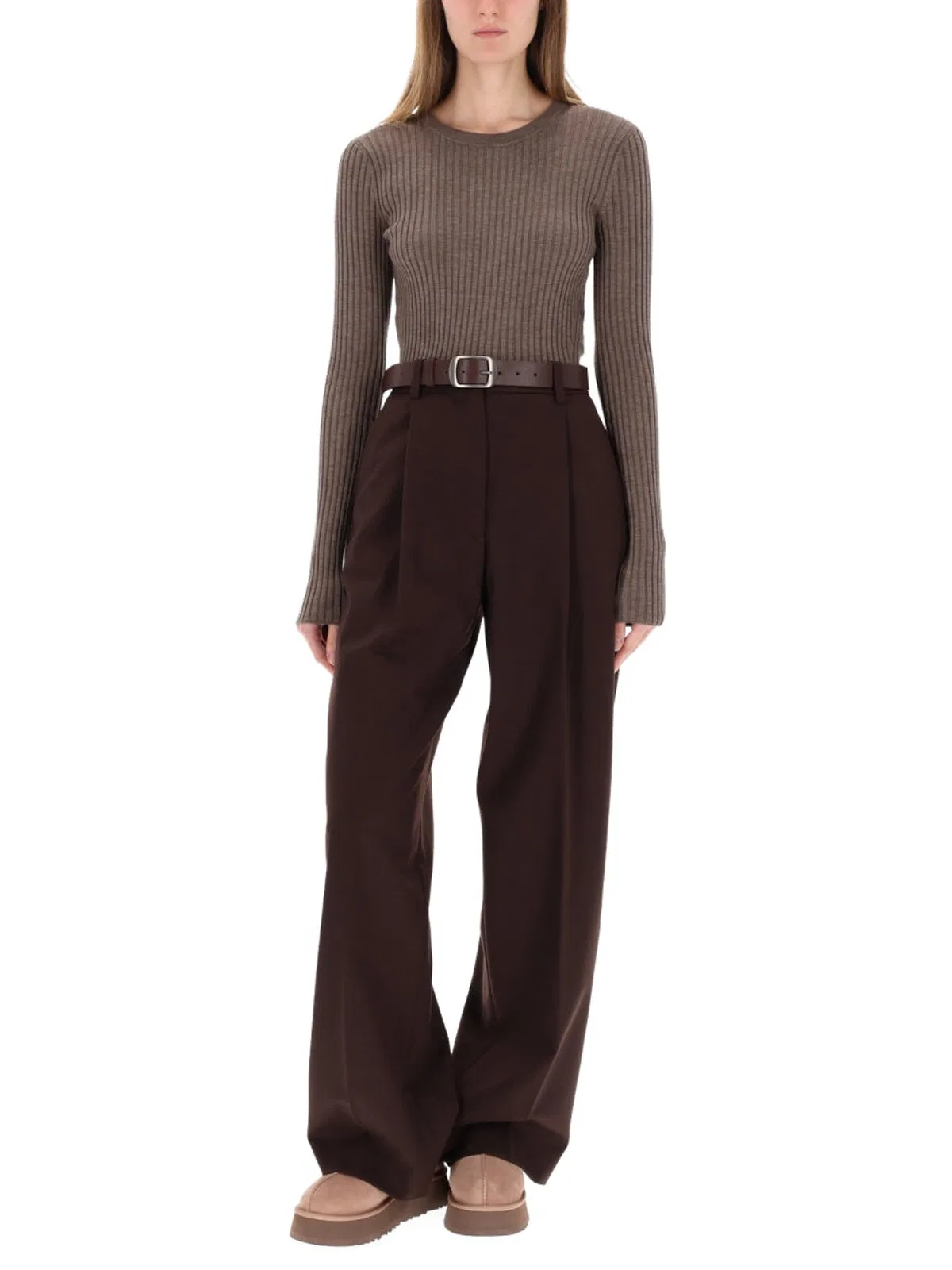 Helmut Lang Ribbed Top With Open Back