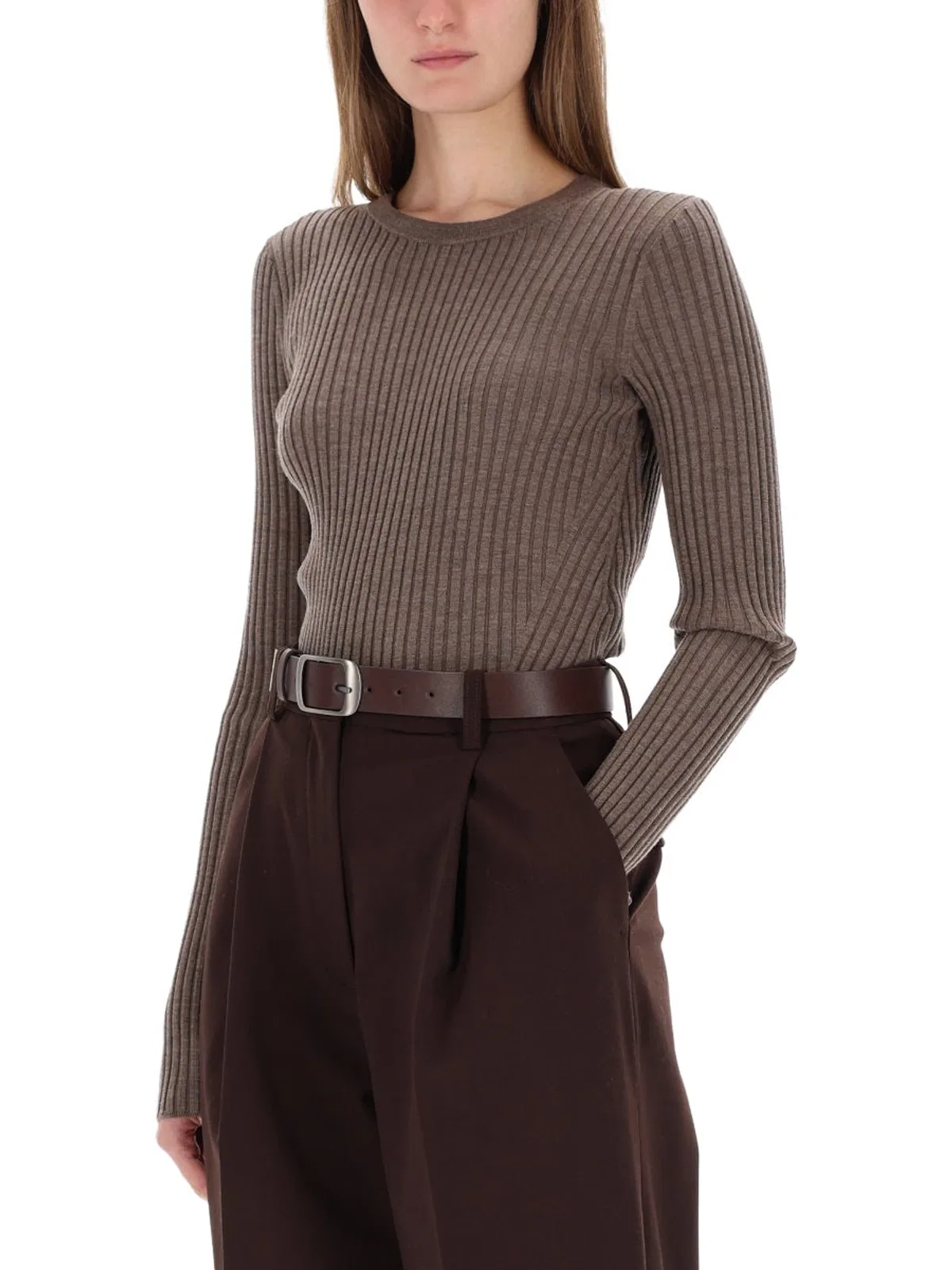 Helmut Lang Ribbed Top With Open Back