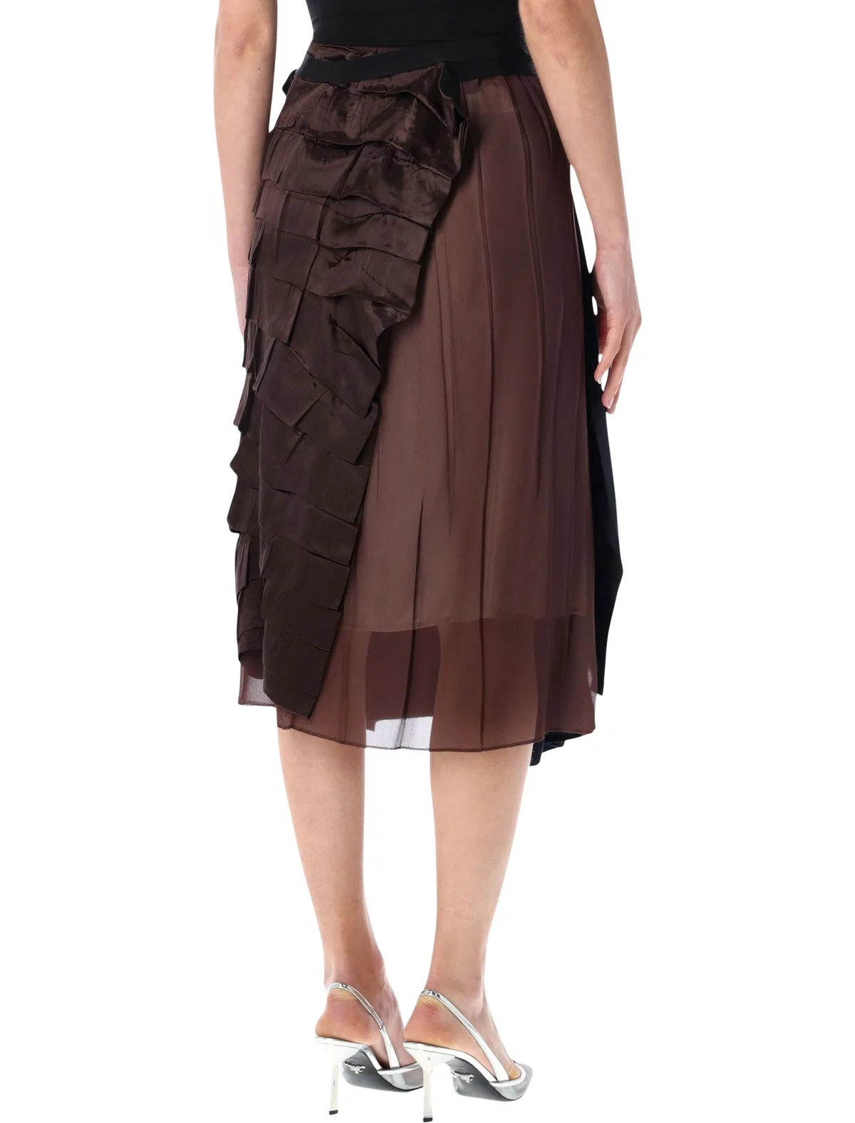 Prada Patchwork Faille Wrap Skirt