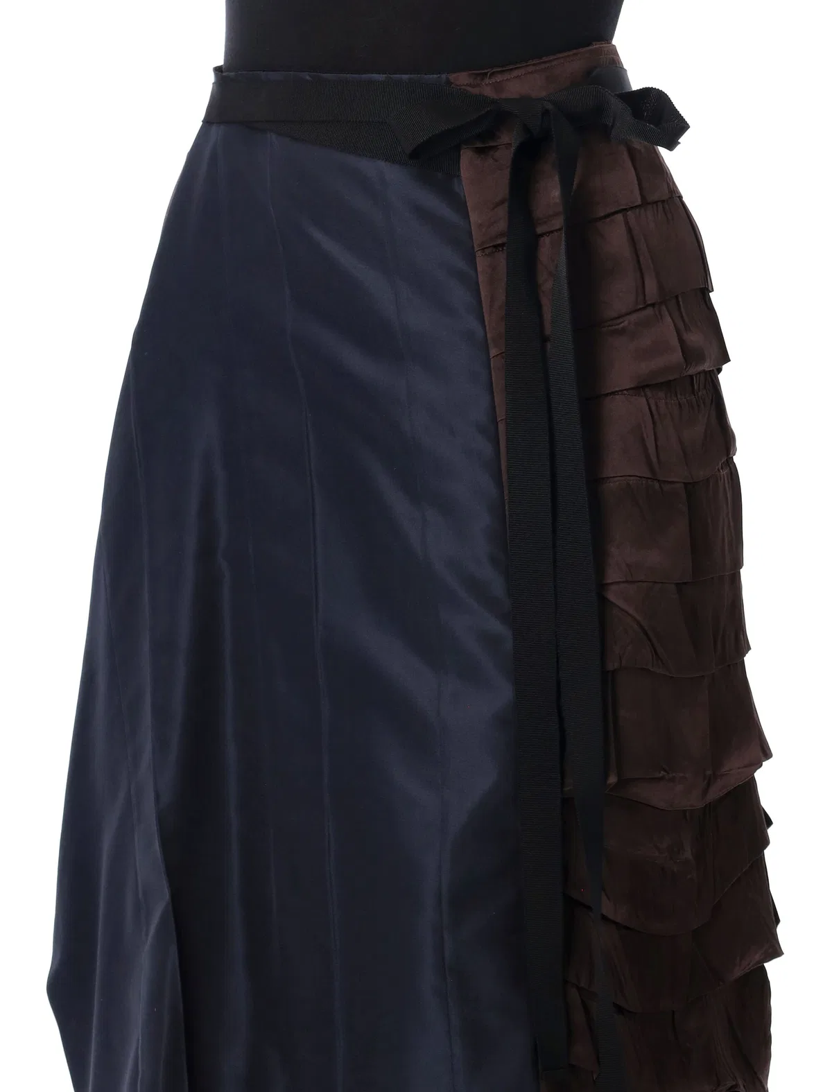 Prada Patchwork Faille Wrap Skirt
