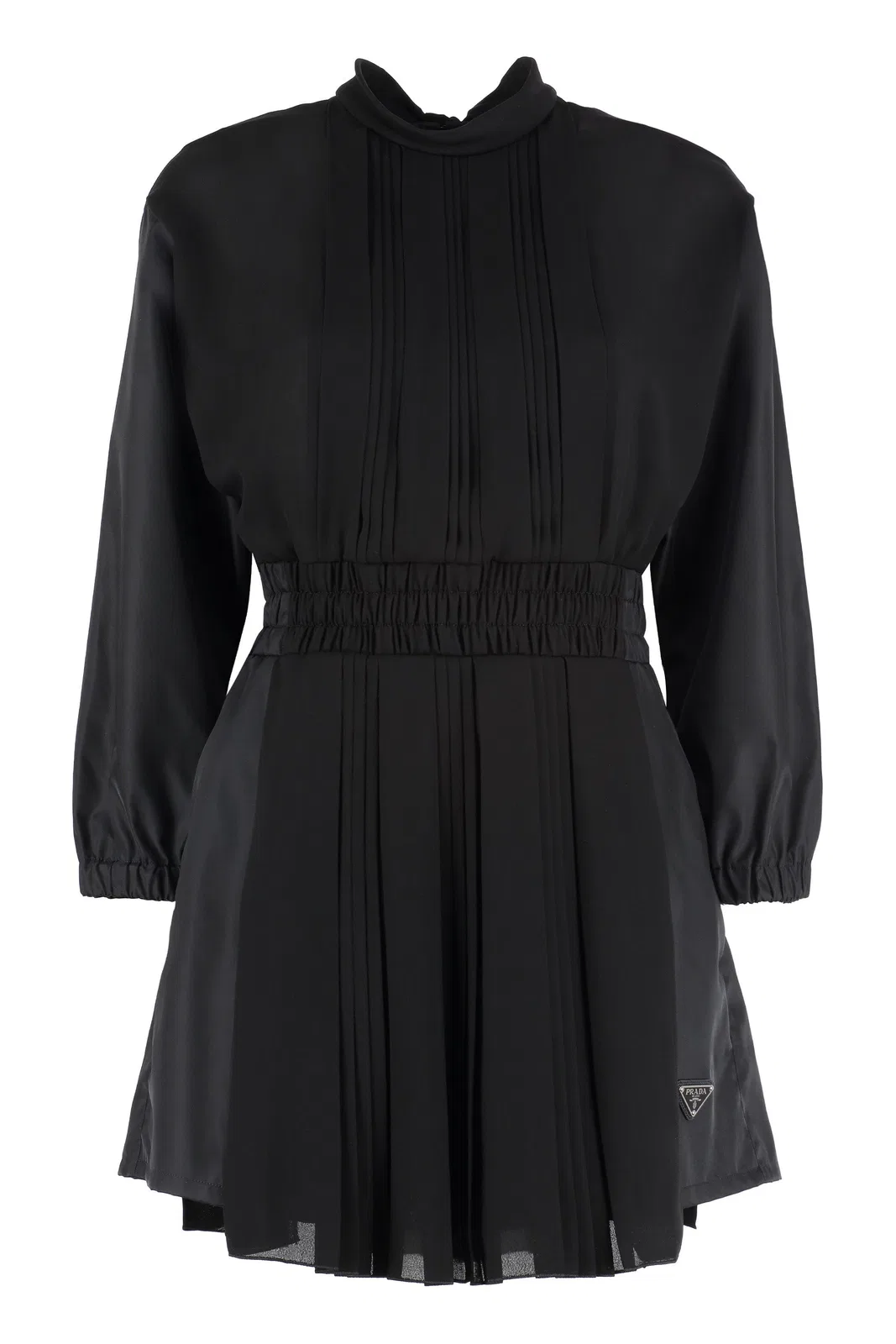 Prada Black Re-Nylon And Crepe Jumpsuit