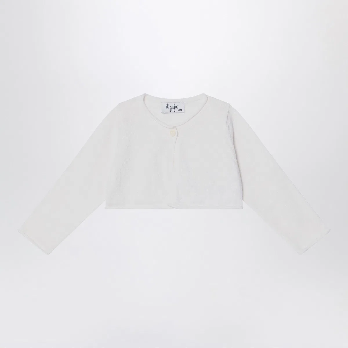Il Gufo Short Wrap Cardigan White Milk