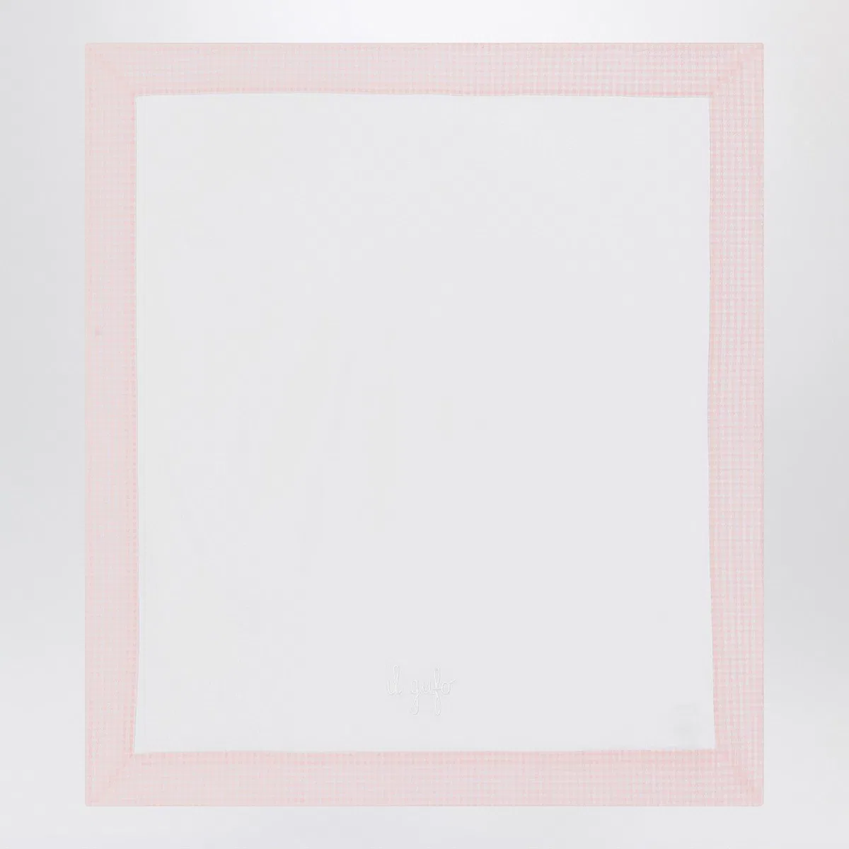 Il Gufo White Cover With Pink Seersucker Border
