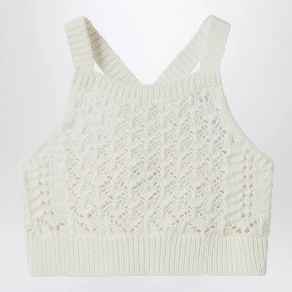 Il Gufo Milk White Crochet Top