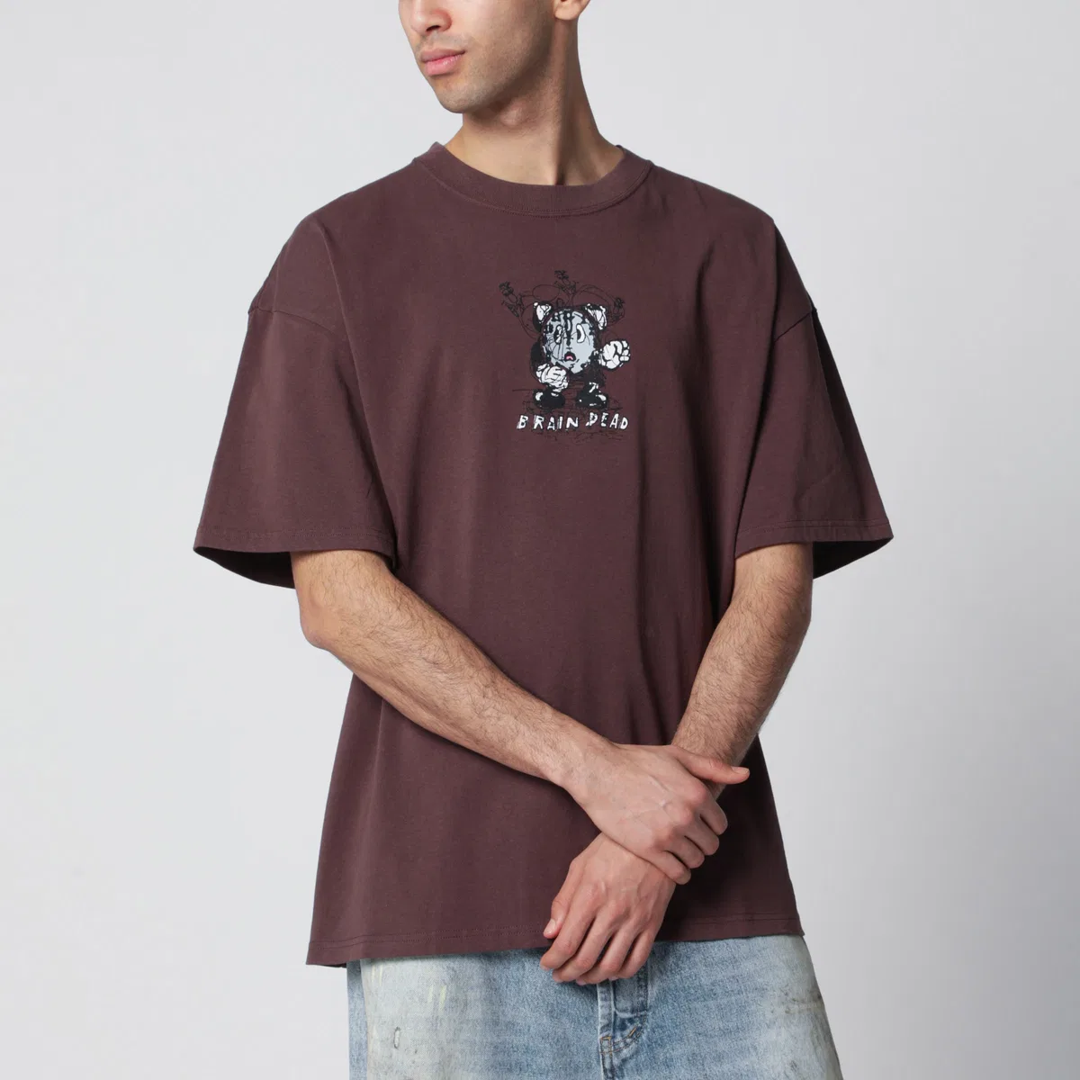 Brain dead Cotton Tshirt With Logo Print