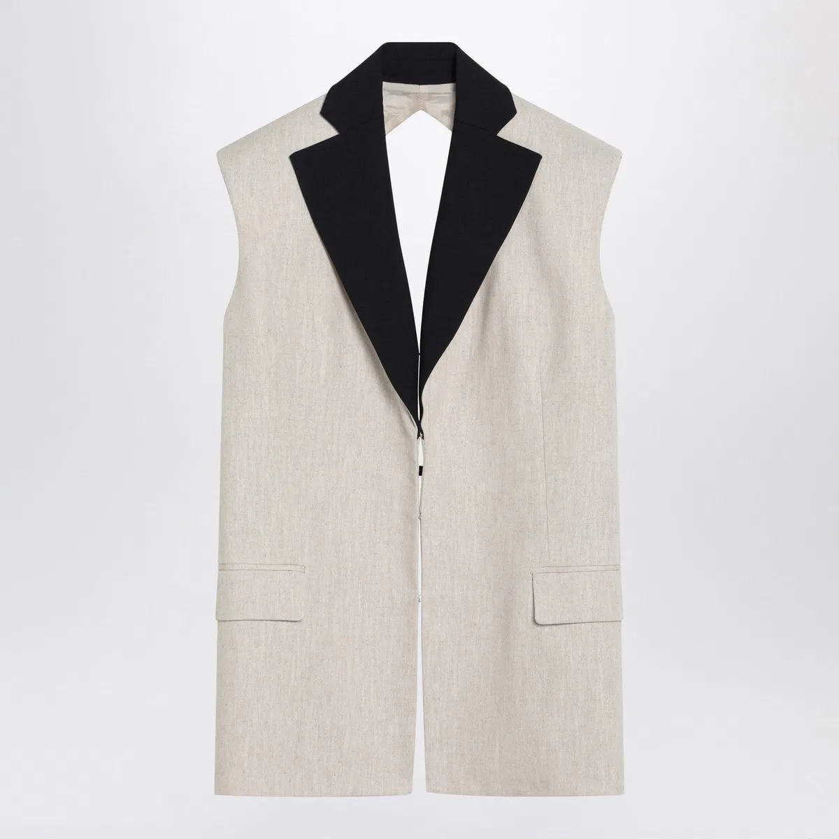 Erika cavallini Linen Waistcoat With Open Back