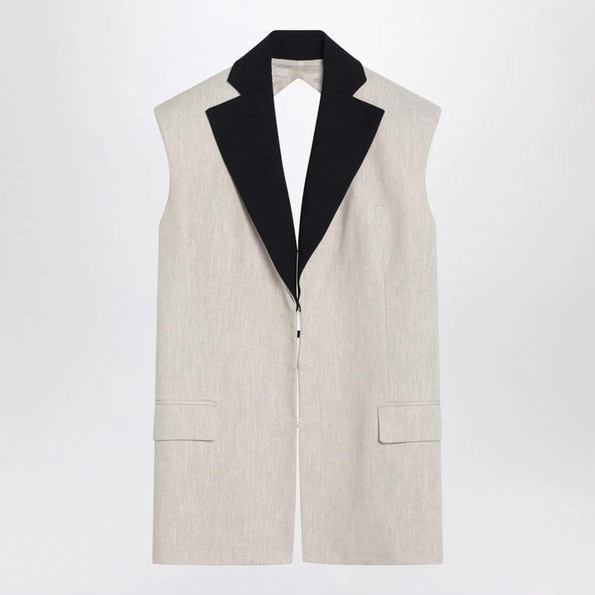 Erika cavallini Linen Waistcoat With Open Back