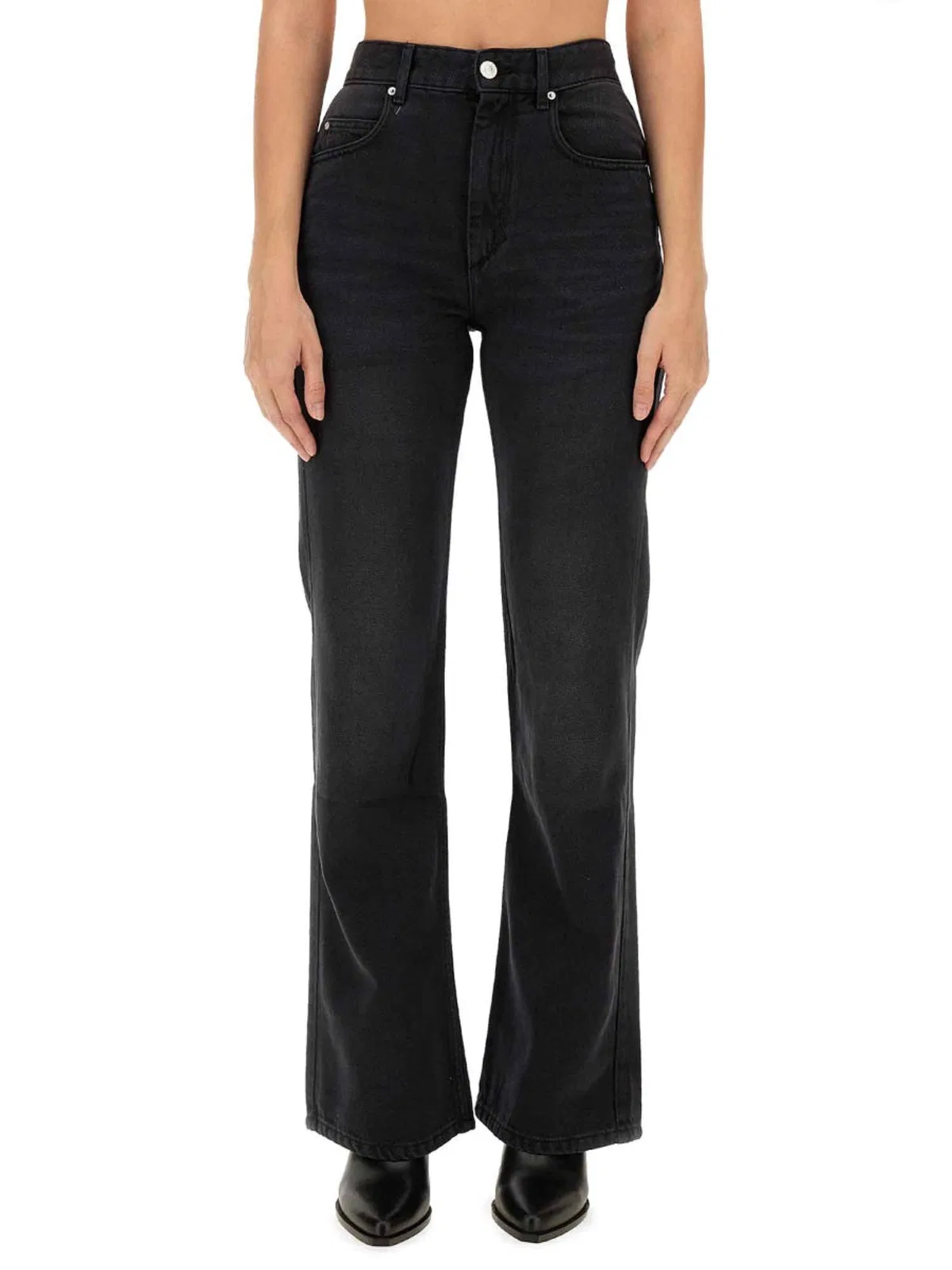 Isabel Marant Black Lyocell Cotton Bootcut Jeans