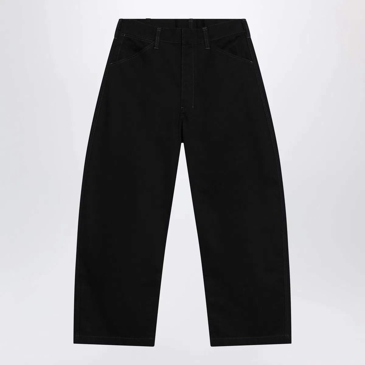 Lemaire Black Wideleg Cotton Trousers