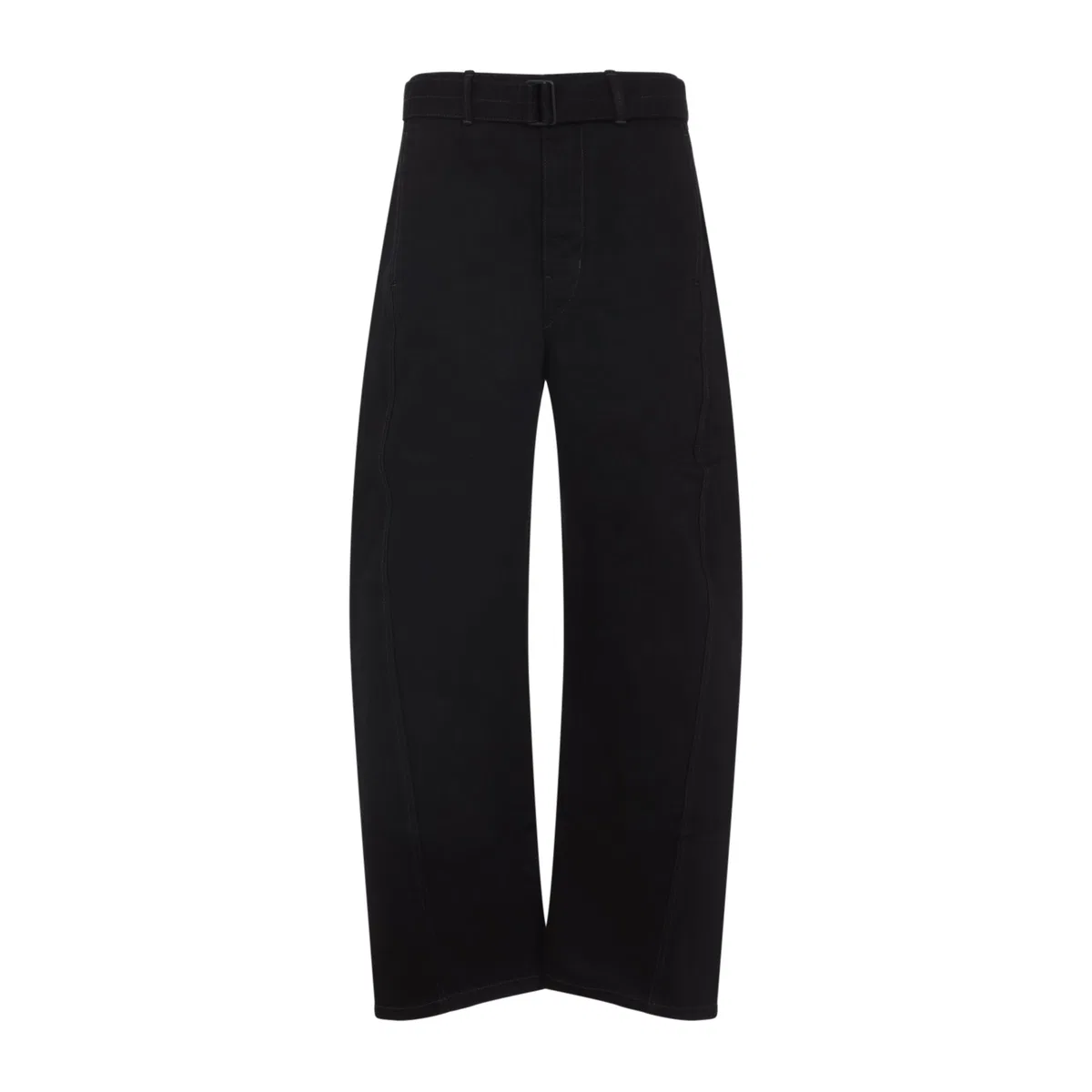 Lemaire Black Cotton Trousers With Belt
