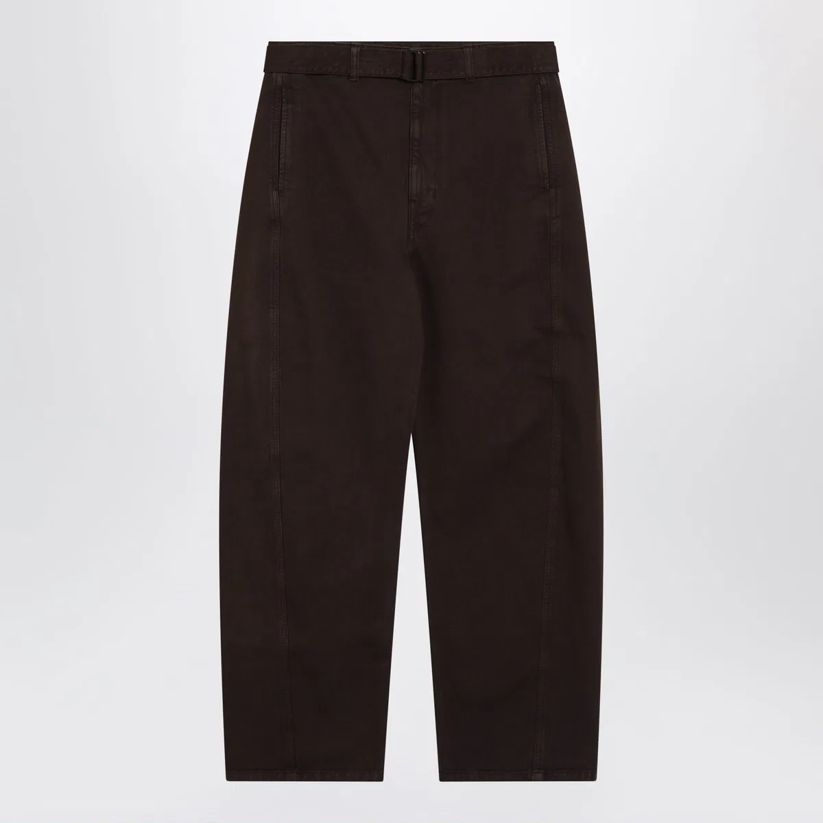 Lemaire Brown Cotton Trousers With Belt