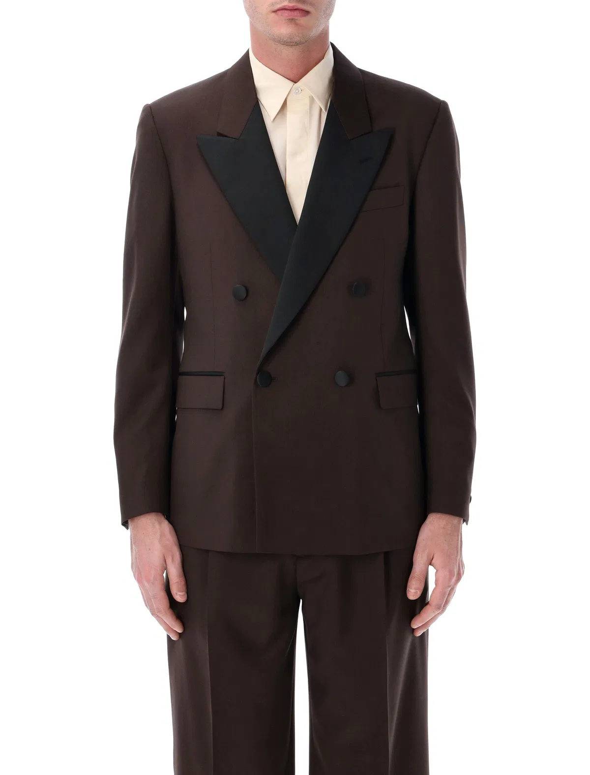 Lardini Soirée Wool Double-Breasted Smoking Jack