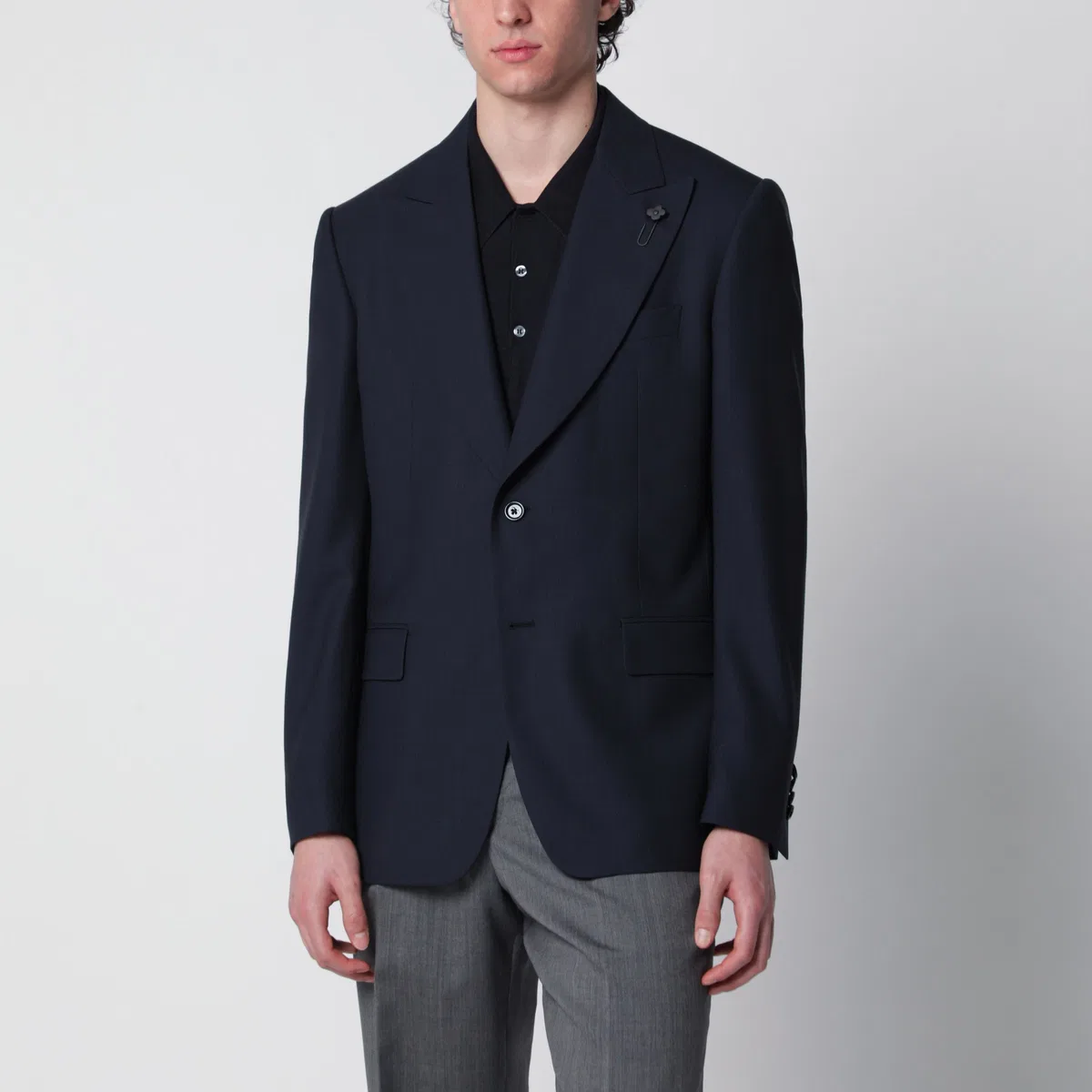 Lardini Singlebreasted Blue Wool Jacket