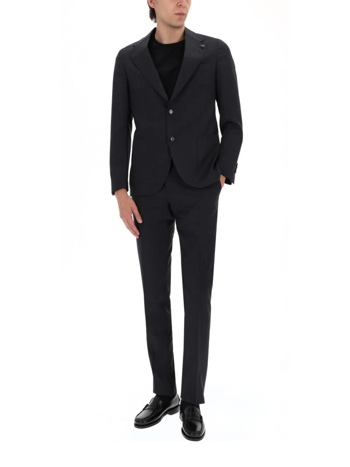 Lardini Grey Pure Virgin Wool Suit