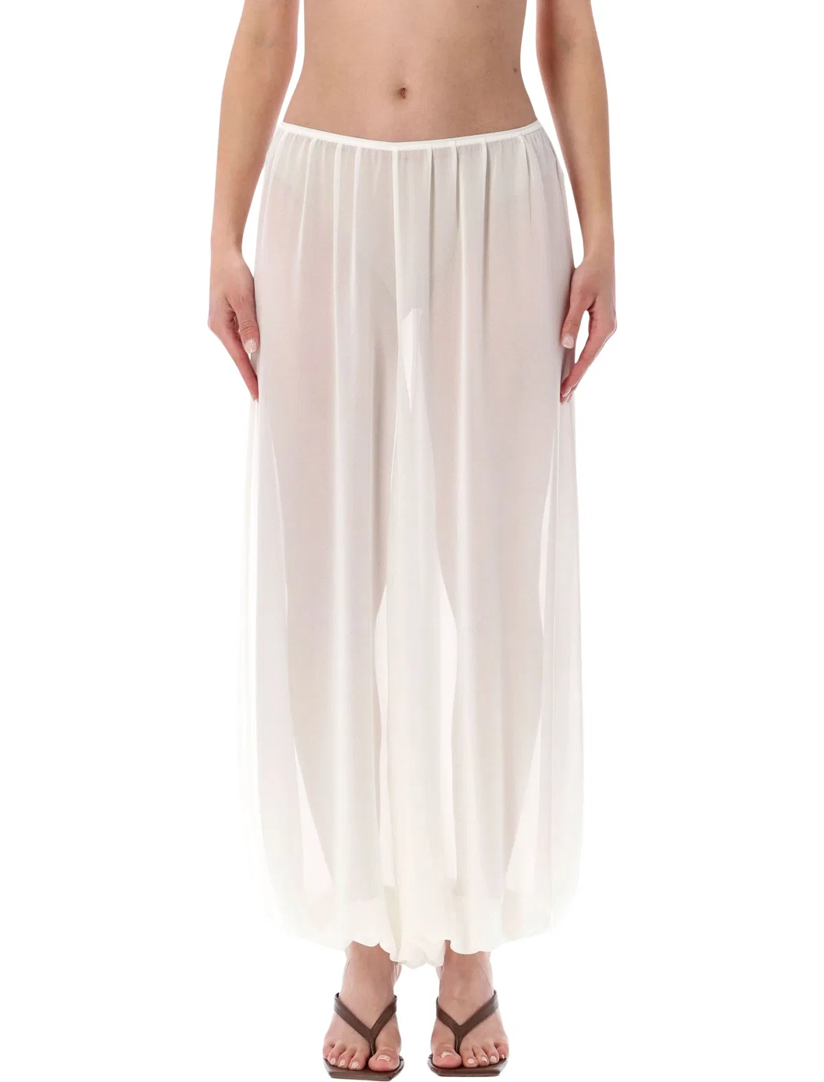 The Frankie Shop White Mio Sheer Balloon Pants
