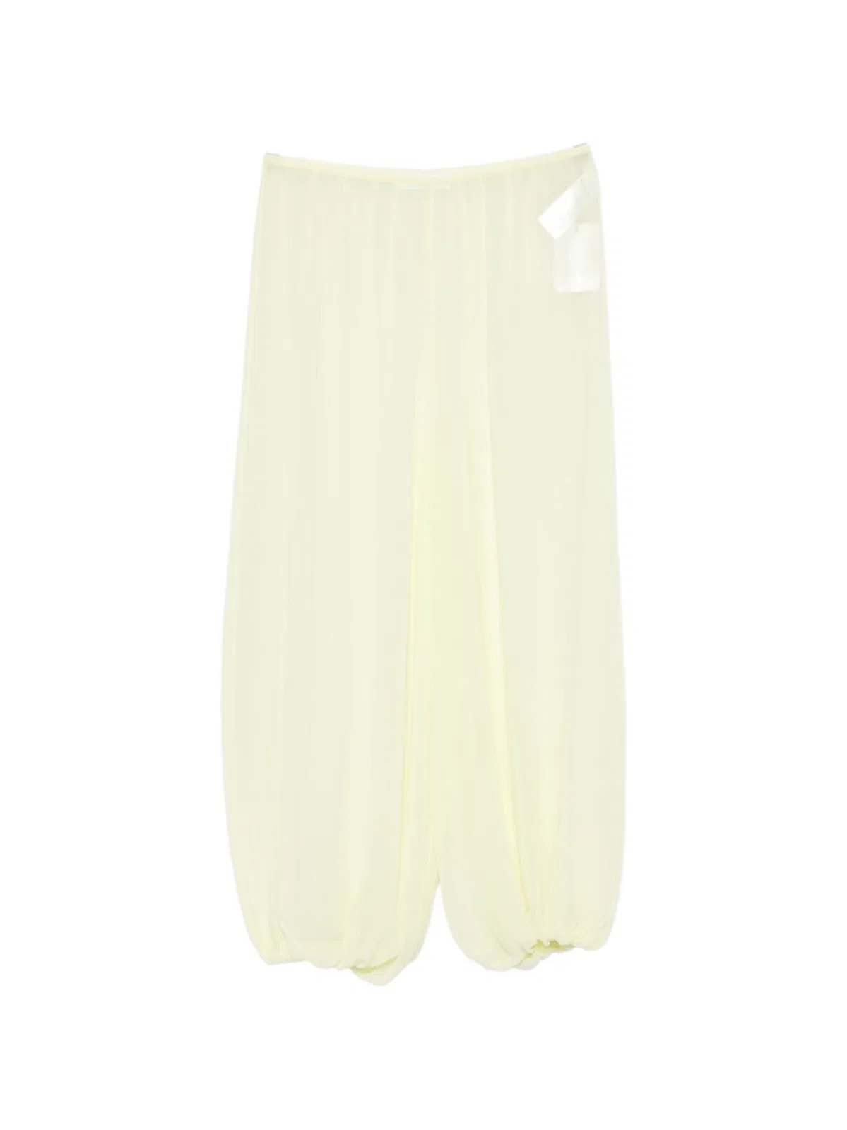 The Frankie Shop Light Yellow Polyester Trousers