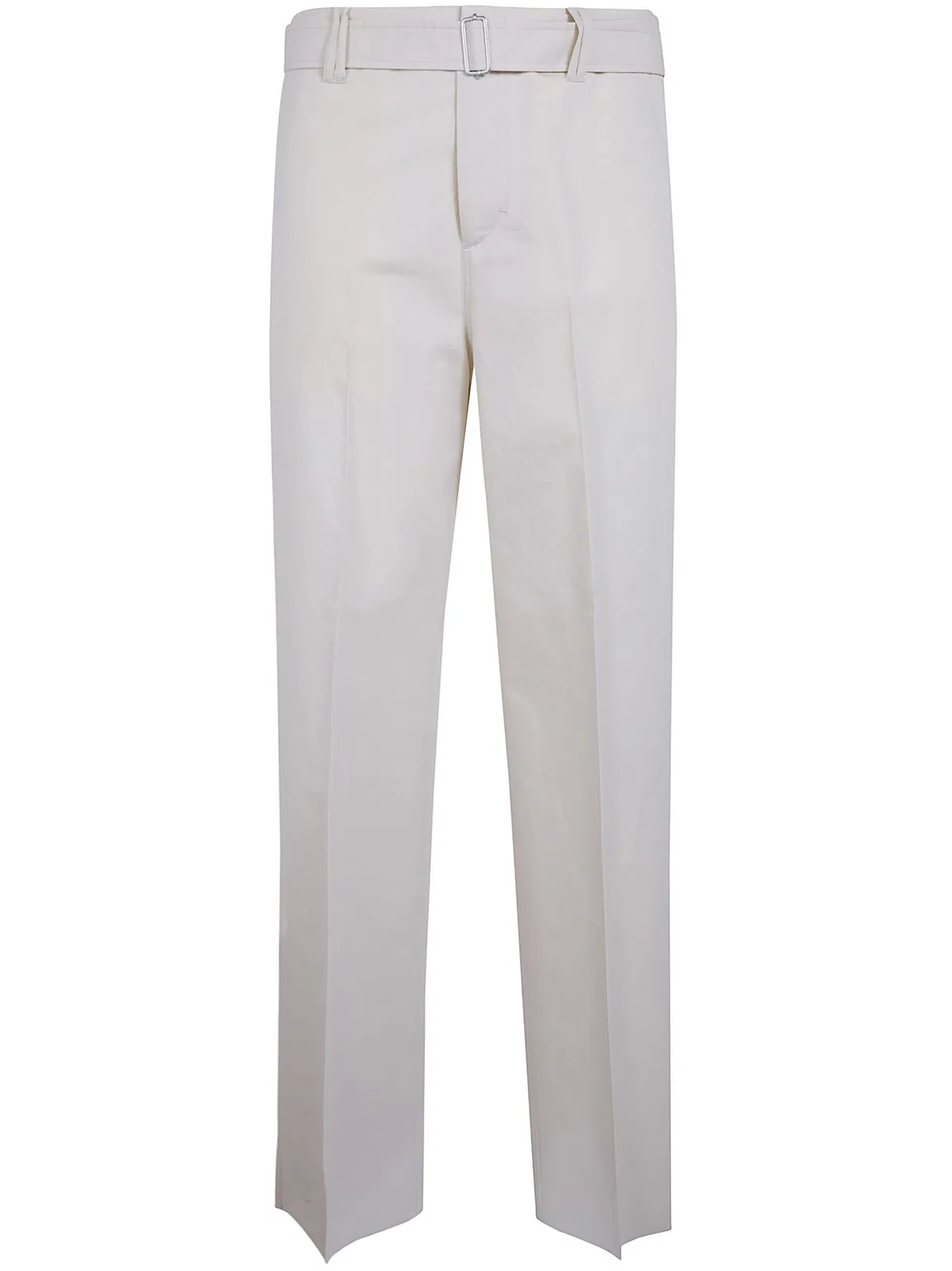 Lardini Silk And Cotton Belt Trousers