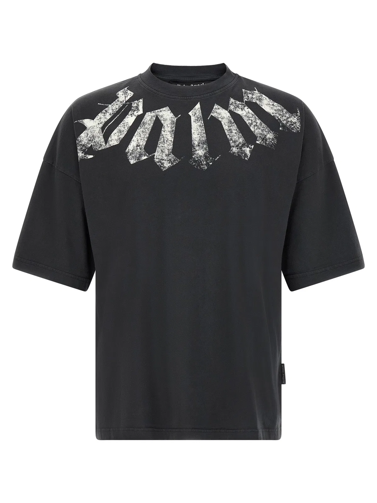 Palm Angels Craquelé Gothic Print T-Shirt