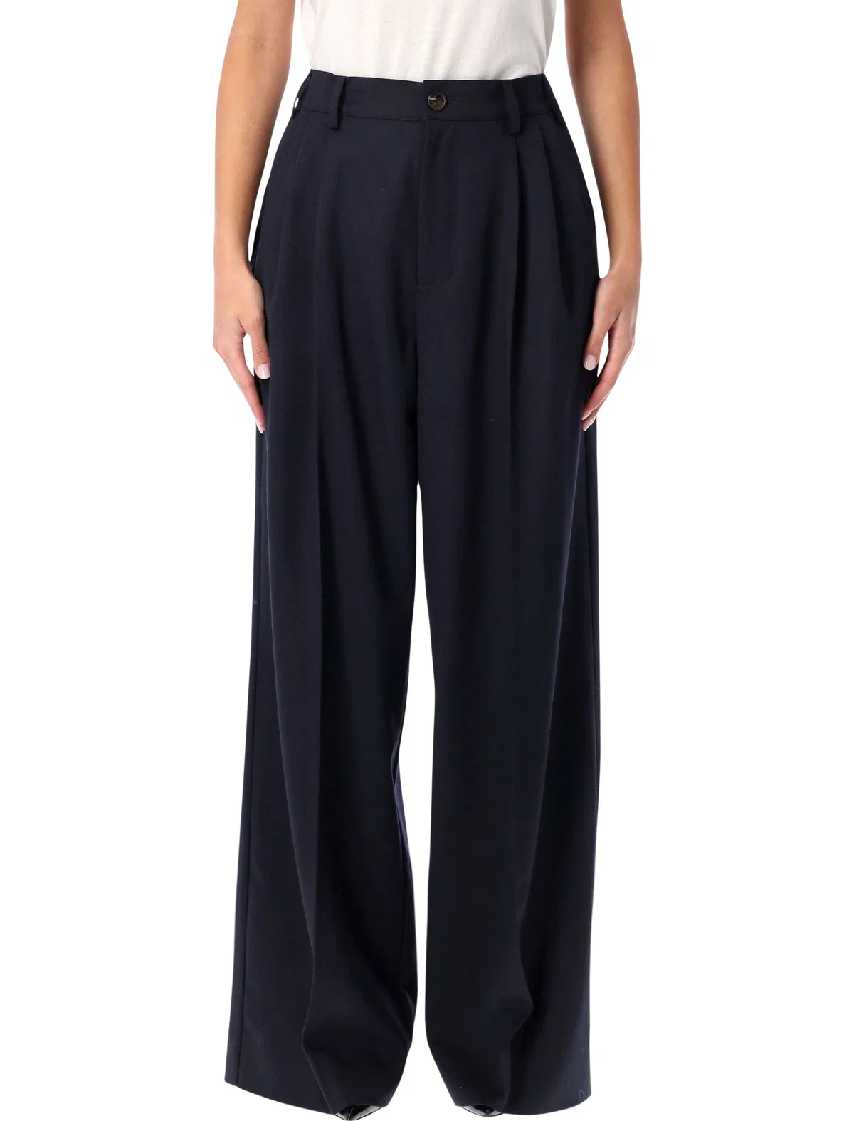 Soeur Frejus Navy Blue Wool Trousers