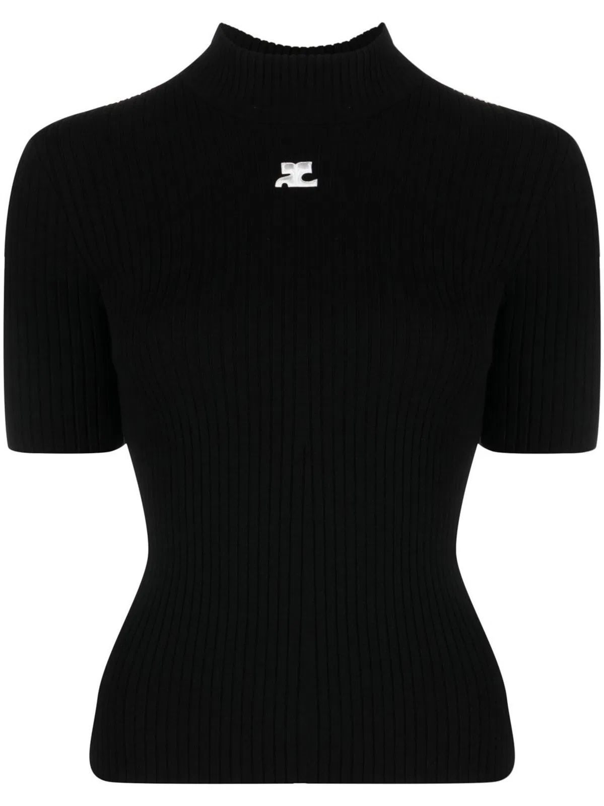 Courreges Courregès Logo Printed Knit Top