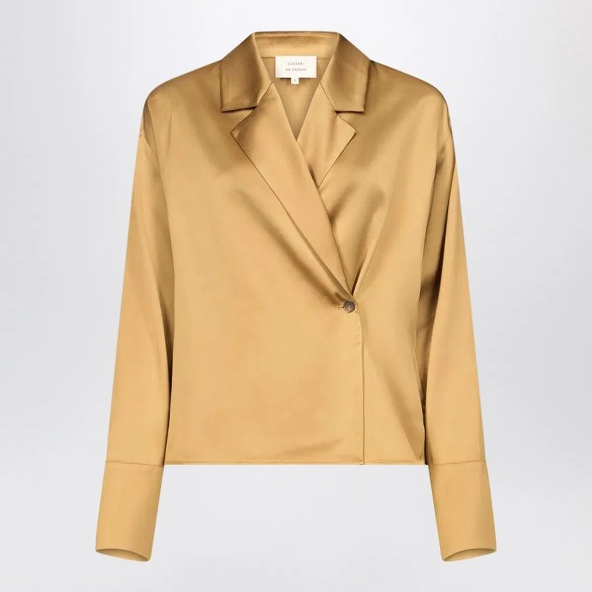 Loulou De Saison Ochre Satin Persia Blouse