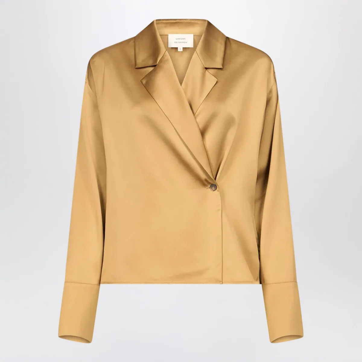 Loulou De Saison Ochre Satin Persia Blouse