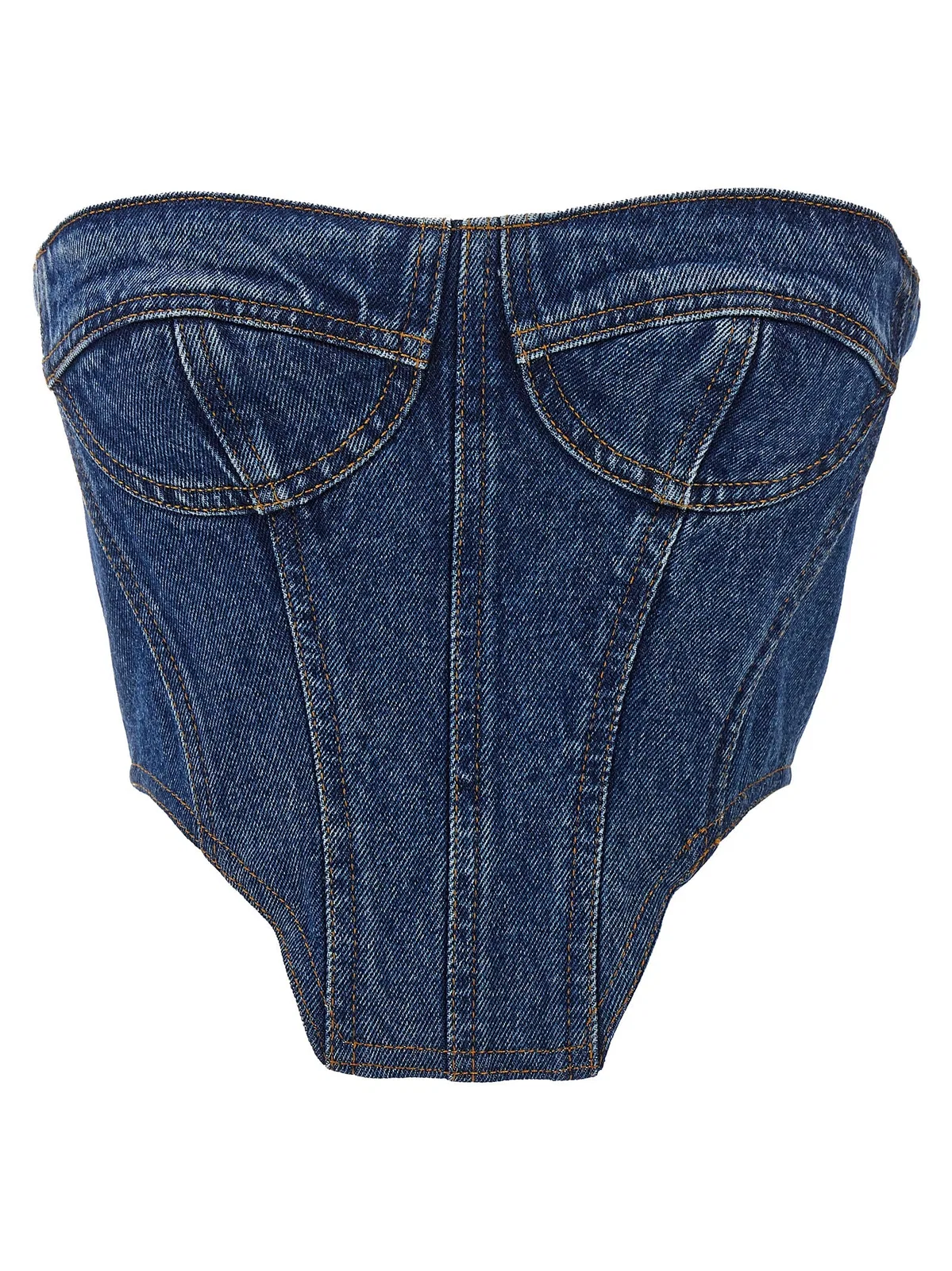 David koma Denim Bustier Top