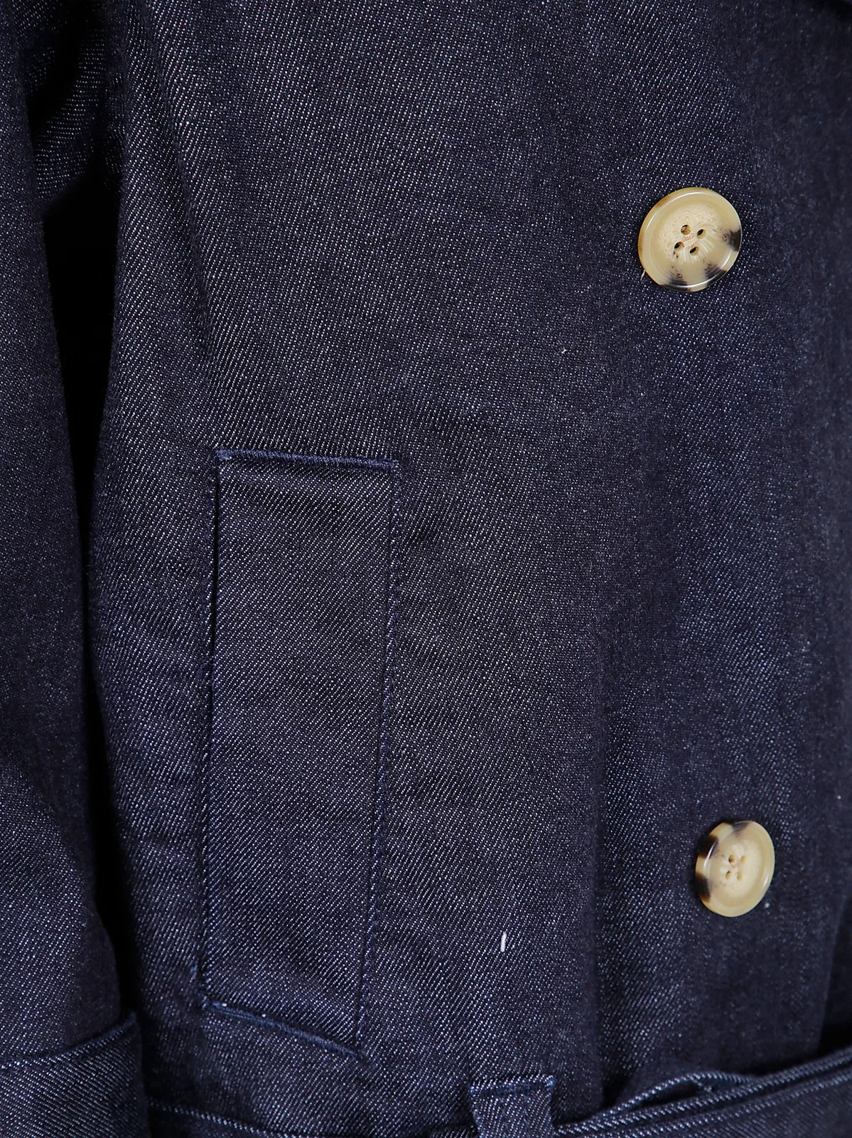 Self-Portrait Denim Trench Jacket