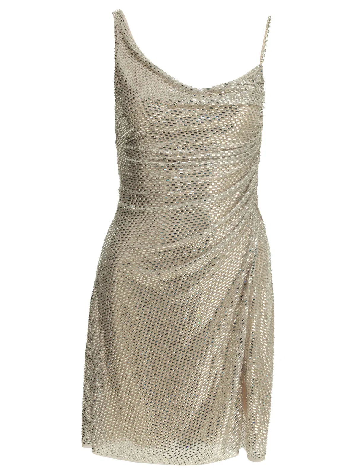 Self-Portrait Short Dress With Rhinestones