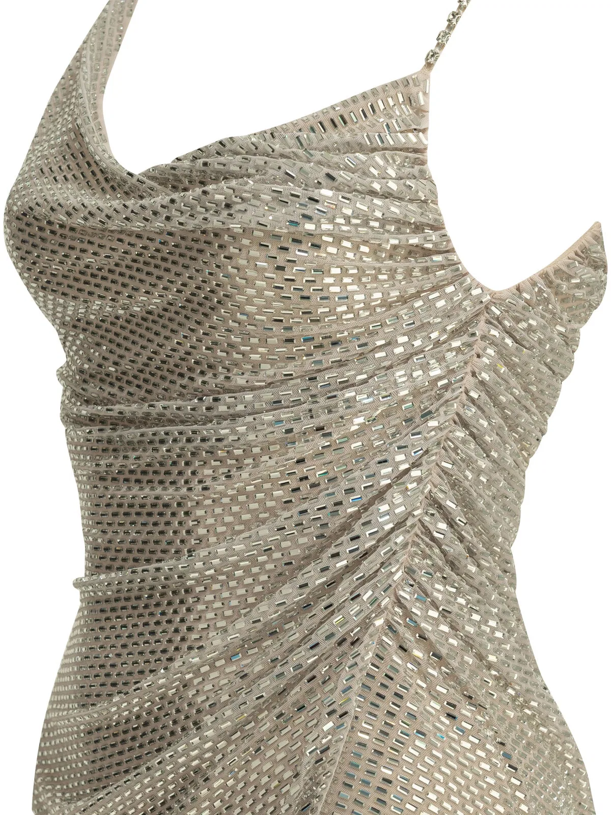 Self-Portrait Short Dress With Rhinestones