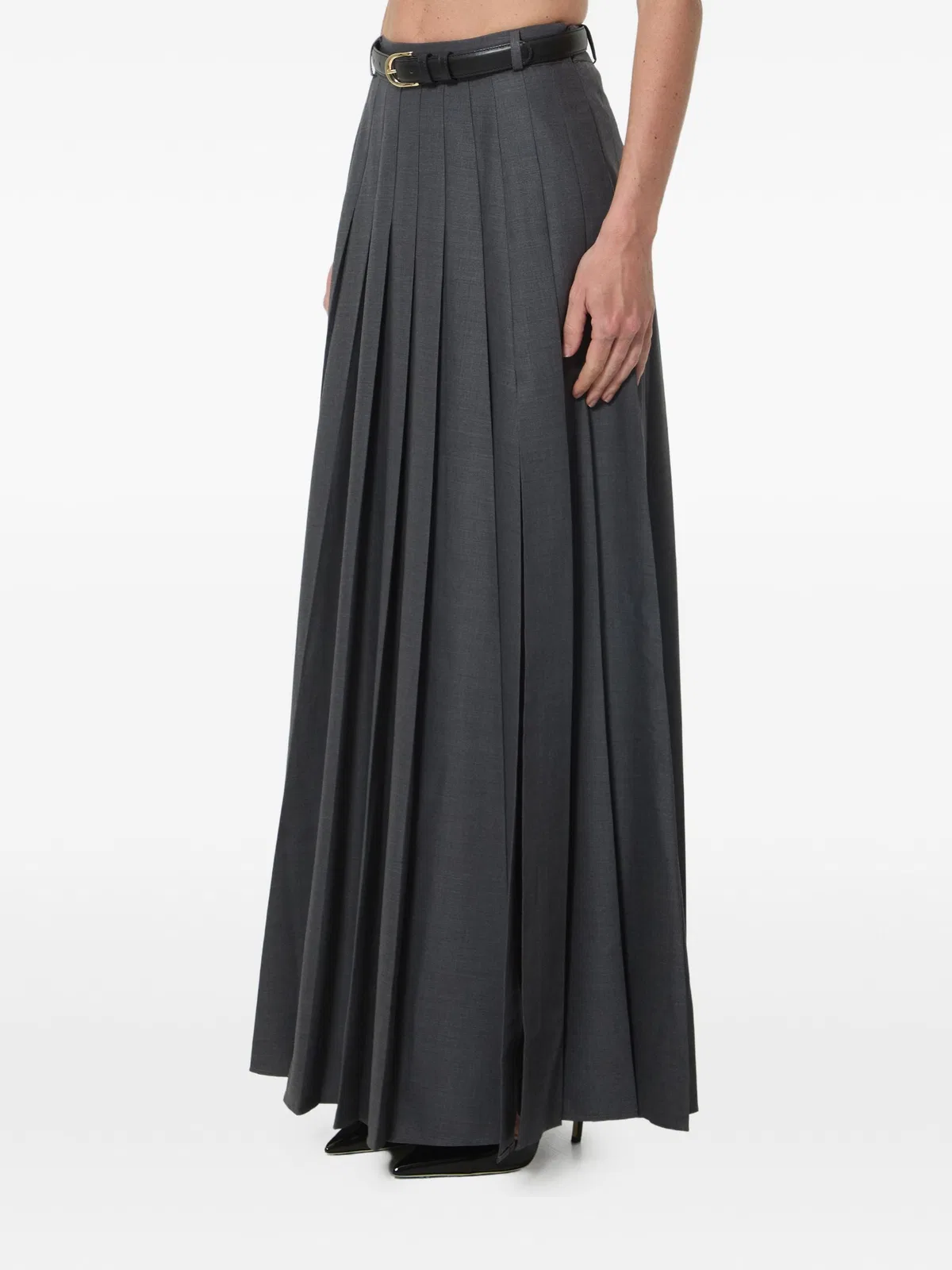 Self-Portrait Plited Maxi Skirt