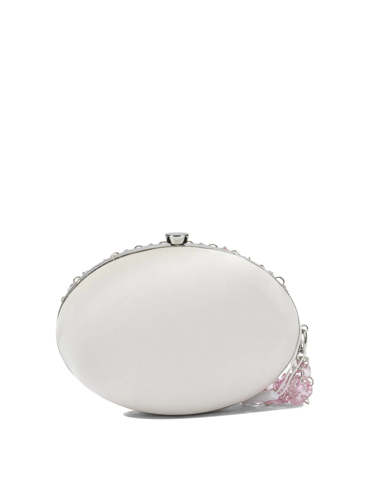 Self-Portrait Oval Crystal Chain Clutch