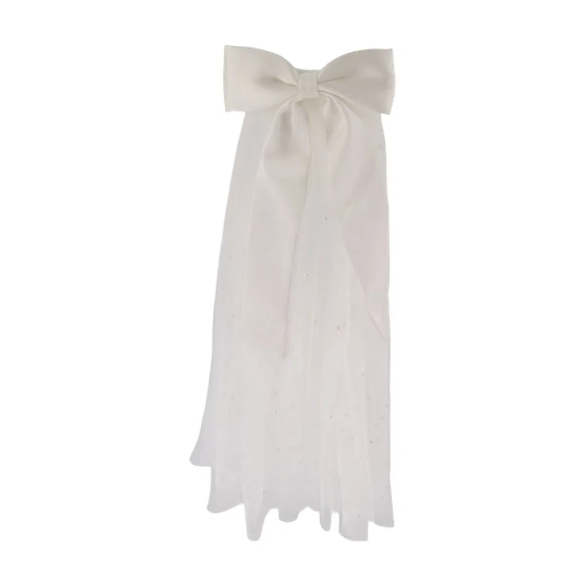 Self-Portrait Bow Embellished Veil Hair Clips