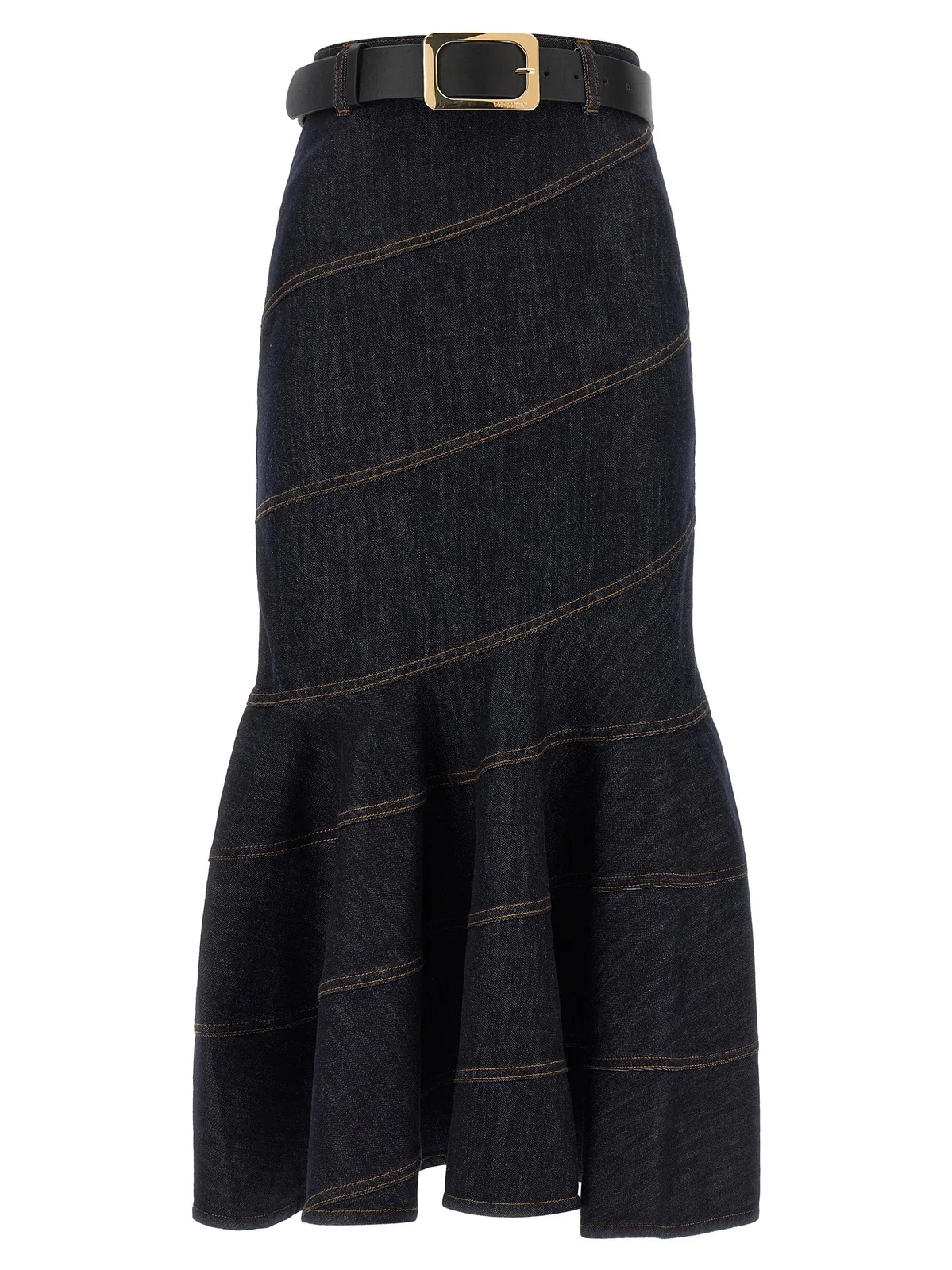 Self-Portrait Self Portrait 'Indigo Denim Belted Midi'
