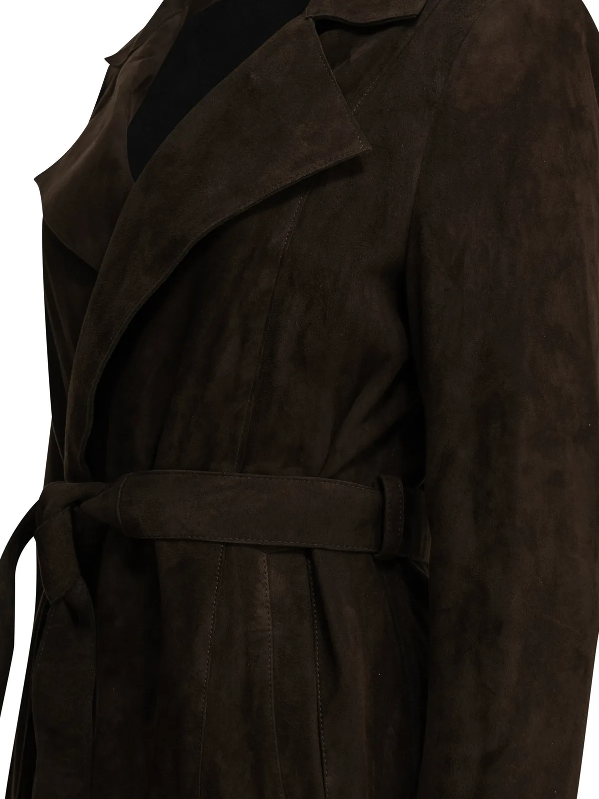 Nour Hammour "Winona" Leather Coat