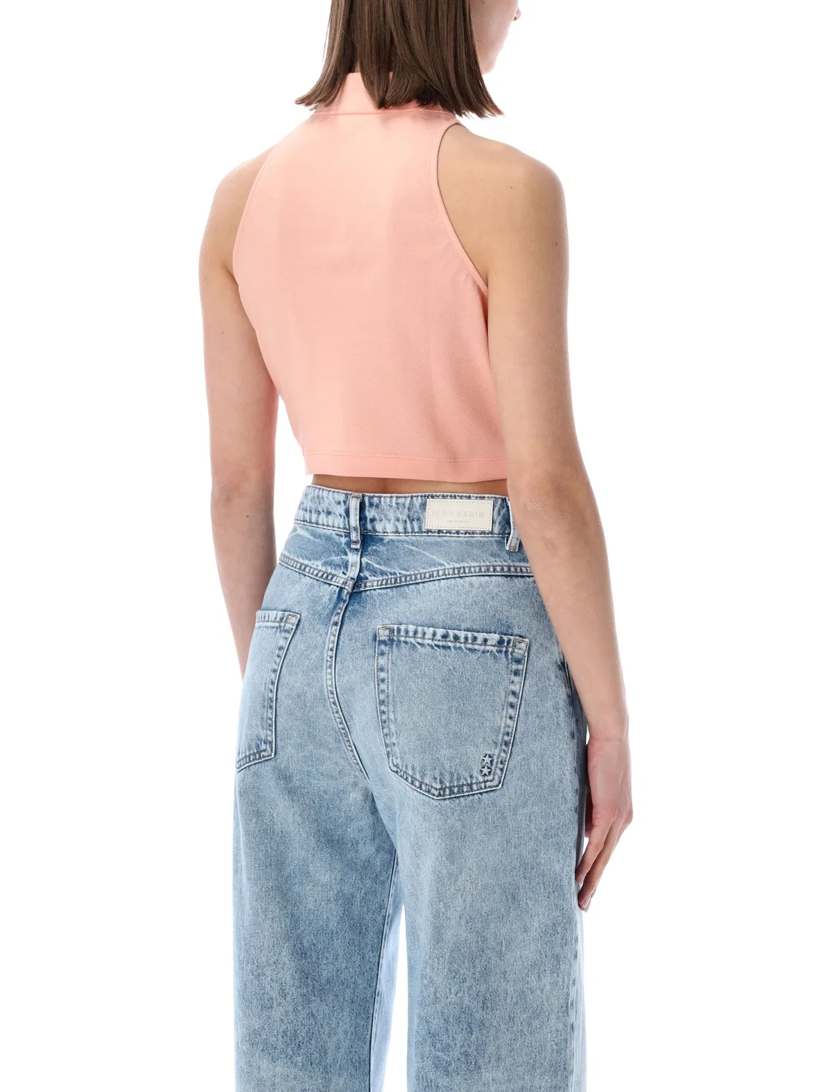 Lacoste Cropped Cotton Polo Top