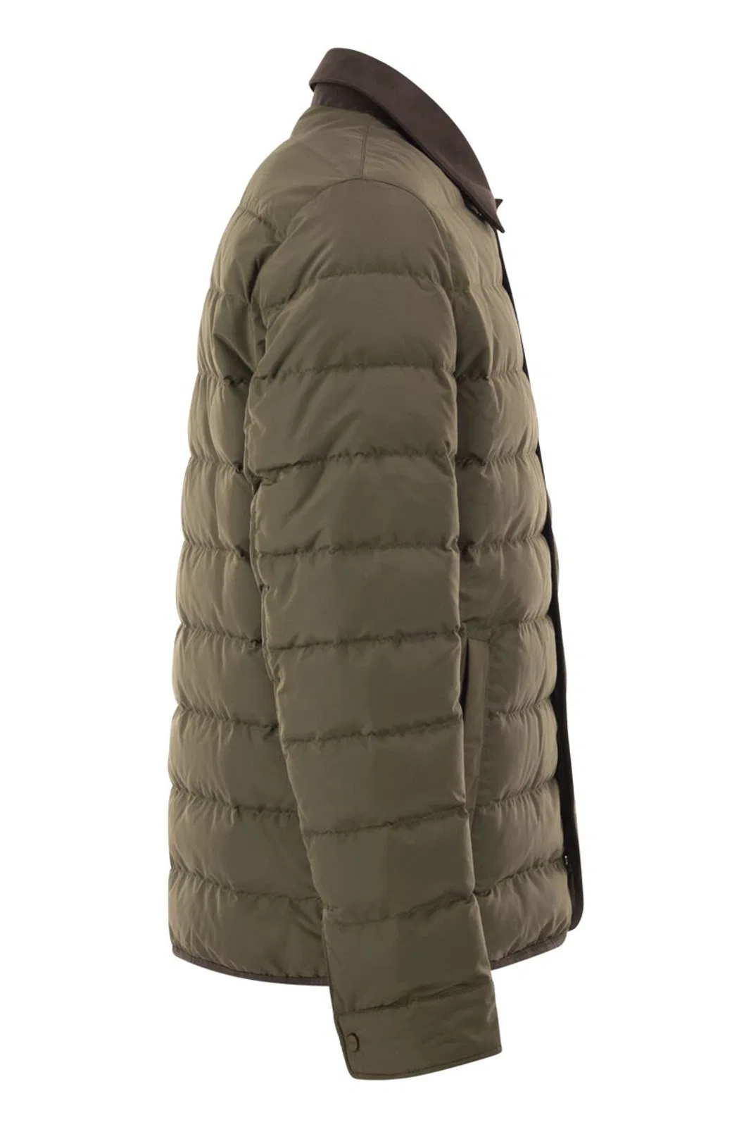 Herno Quilted Down Jacket With Shirt Collar