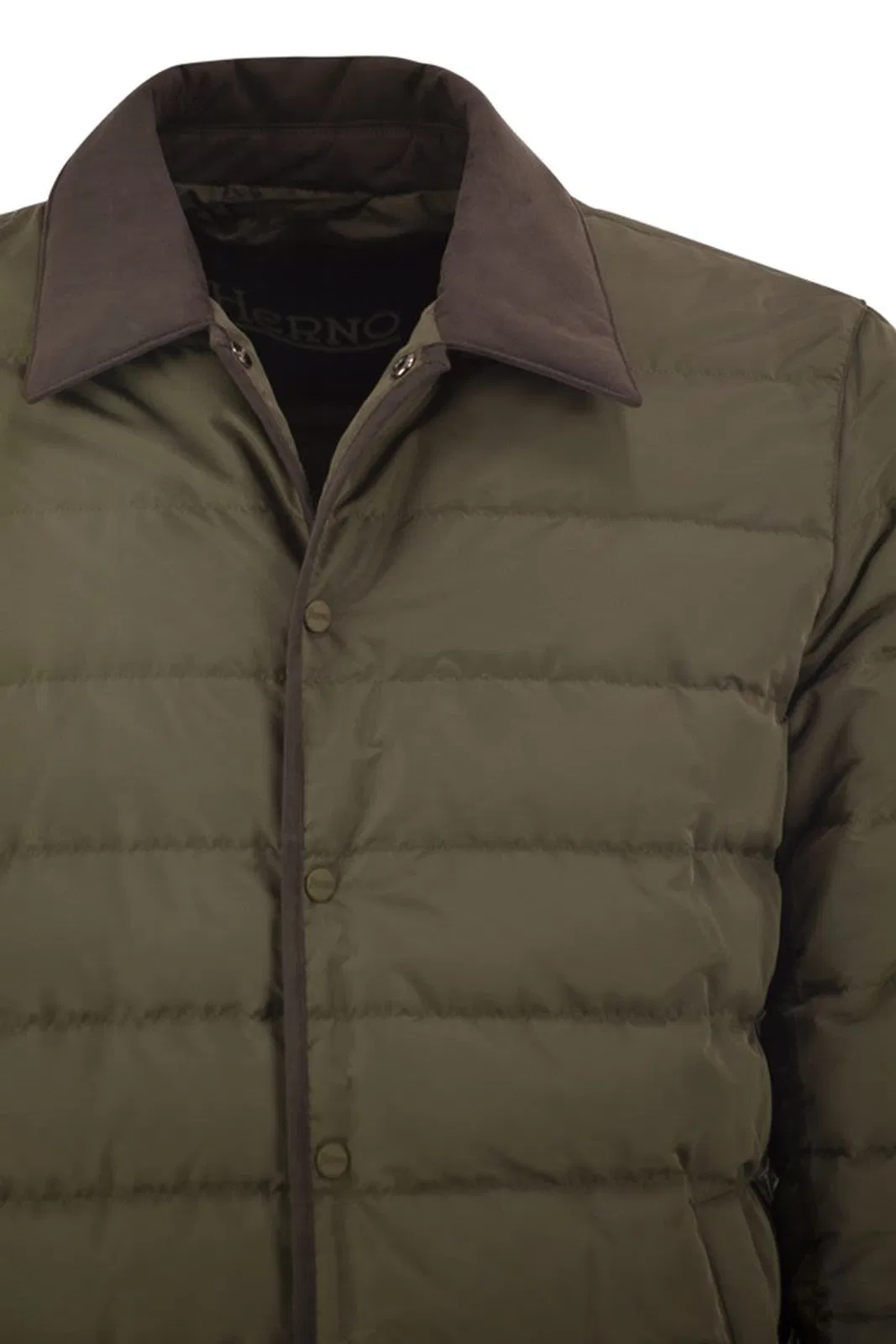 Herno Quilted Down Jacket With Shirt Collar