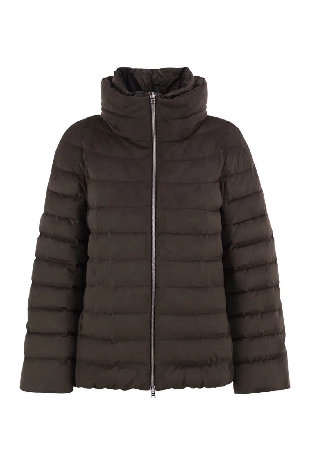 Herno Technical Suede-Effect Down Jacket With 