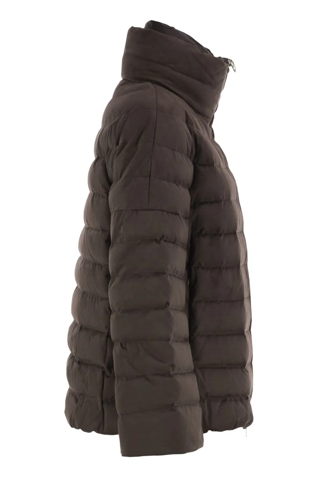 Herno Technical Suede-Effect Down Jacket With 