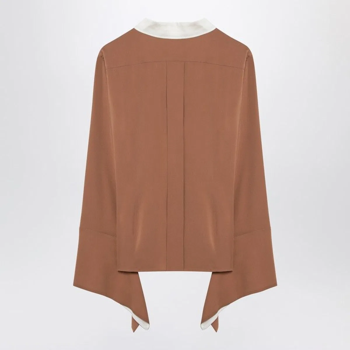 Max Mara Camel Silk Colour-Block Shirt